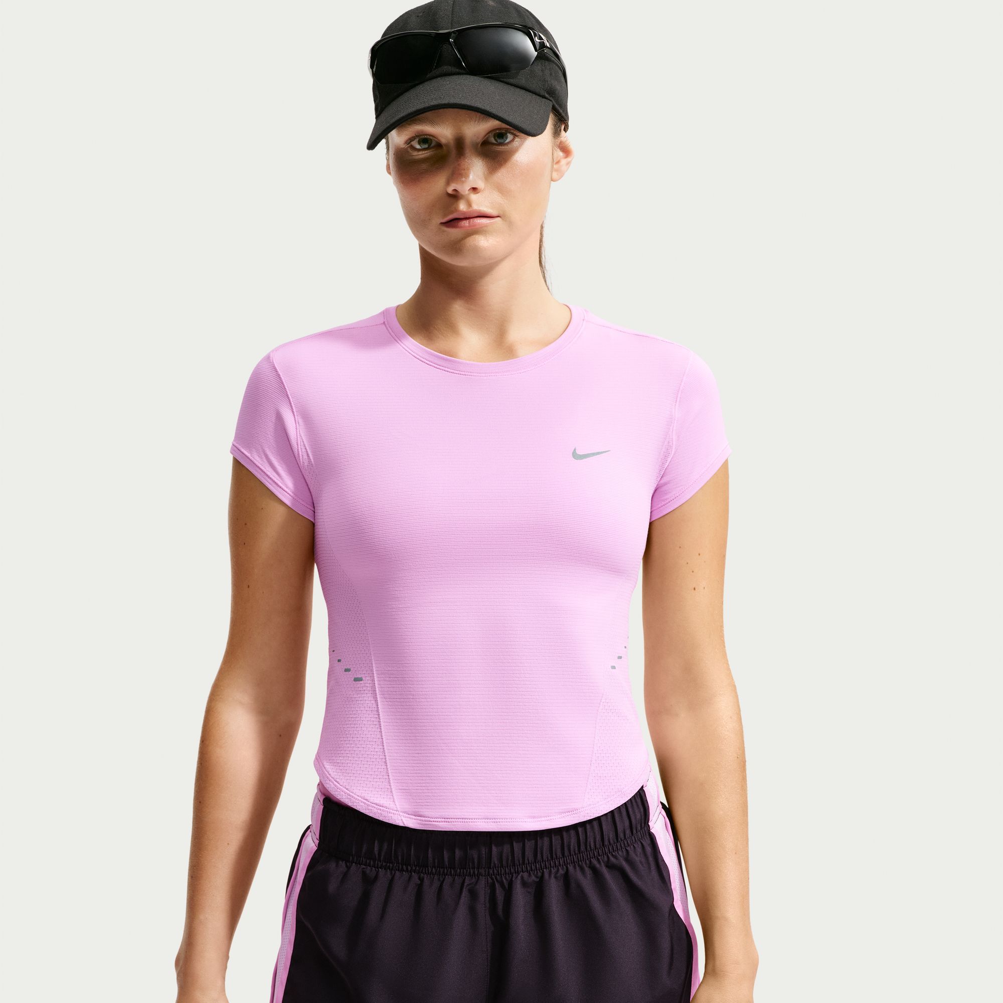 Nike Women's Swift Dri-FIT Seamless Cropped Short-Sleeve Running Top