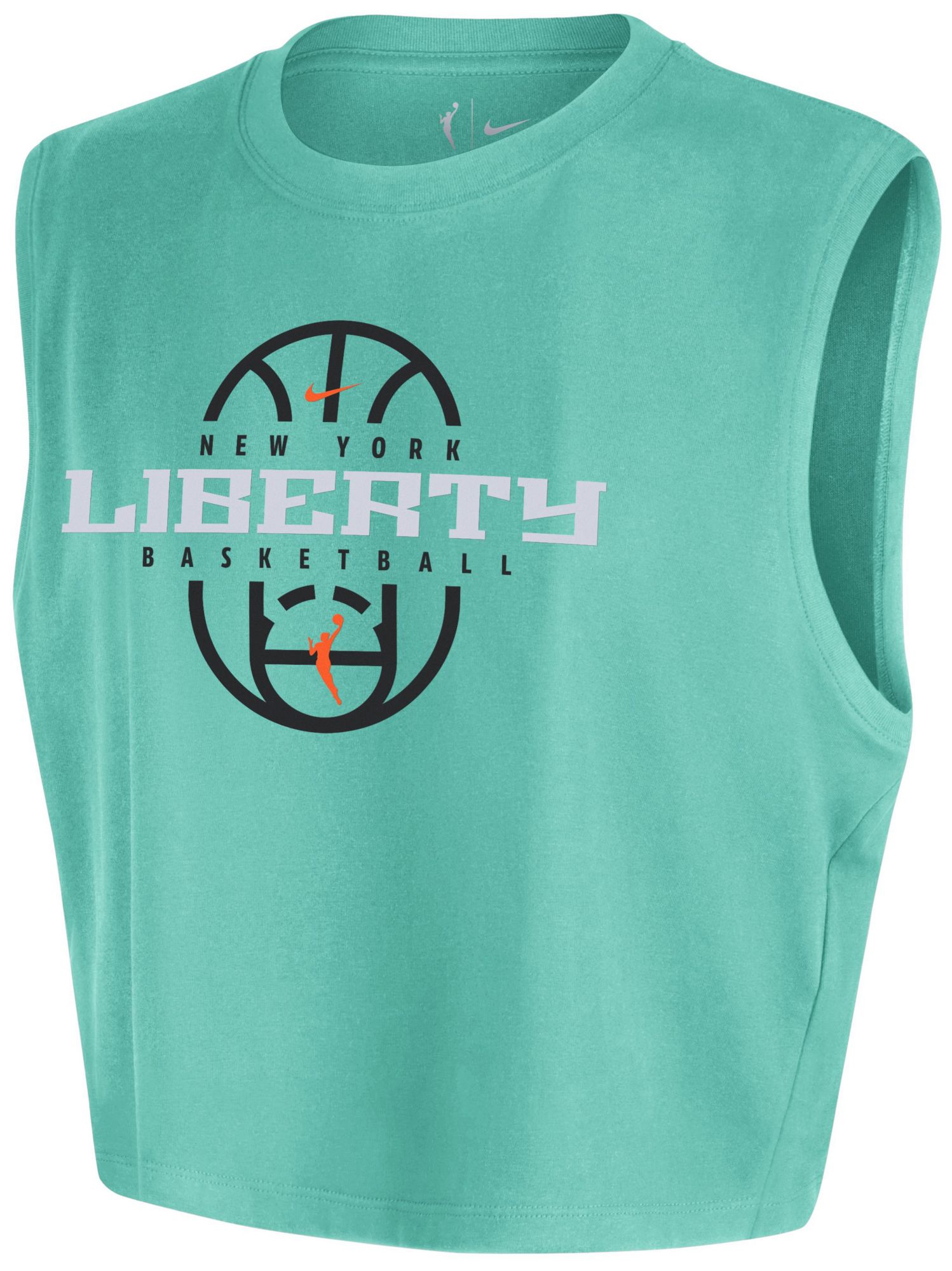 Nike Women's New York Liberty Green Practice Cropped T-Shirt