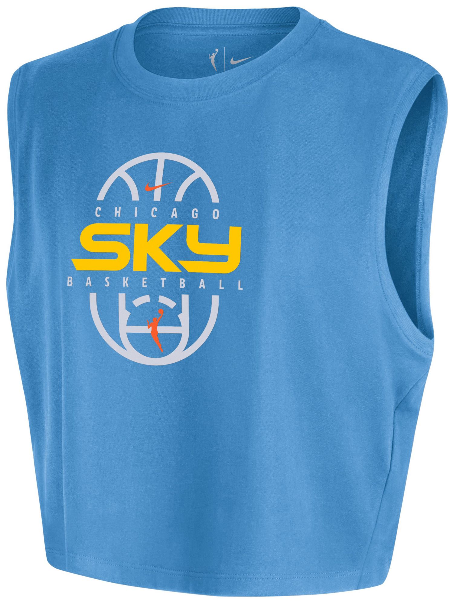 Nike Women's Chicago Sky Blue Practice Cropped T-Shirt