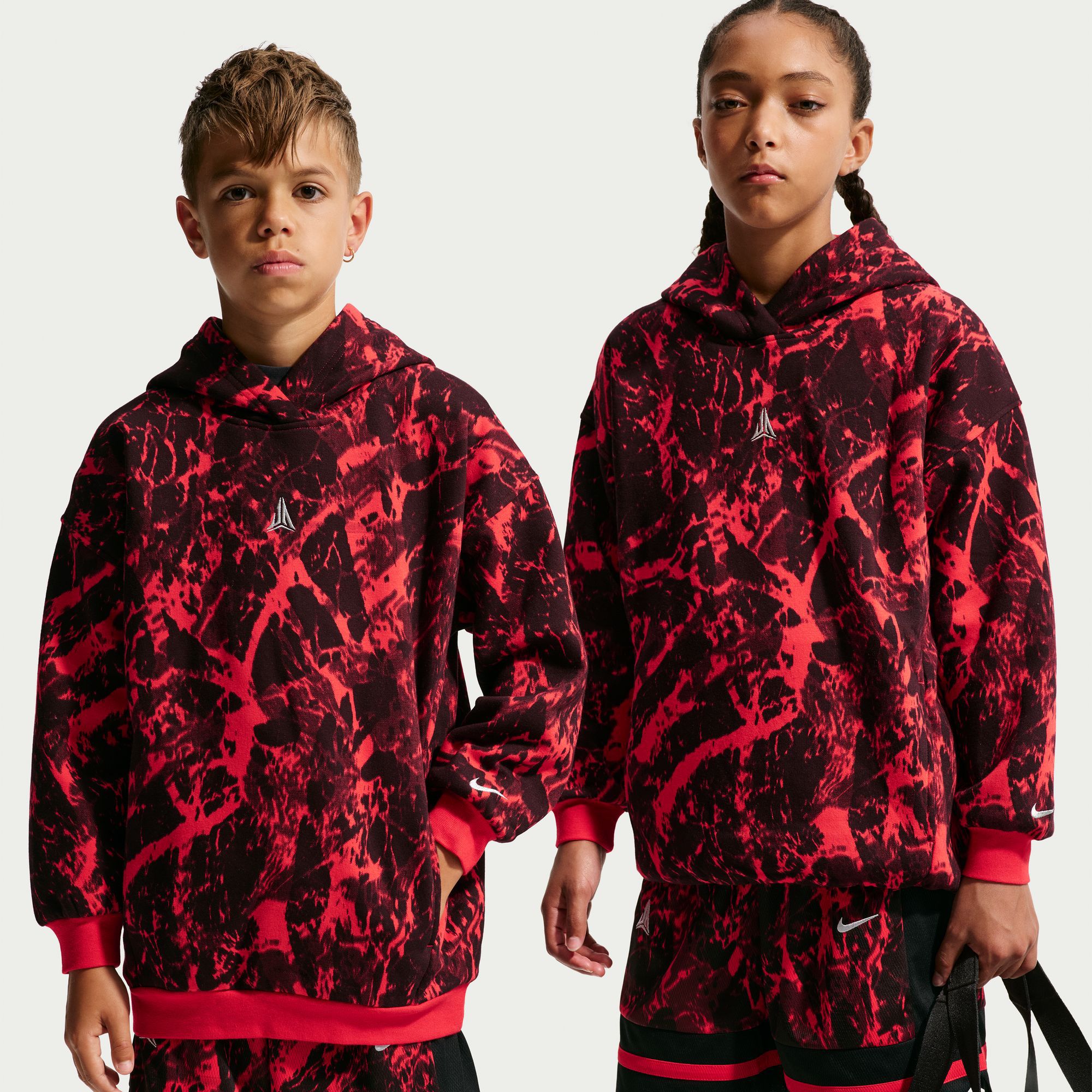 Nike Kids' Ja Morant Club Fleece AOP Oversized Hoodie