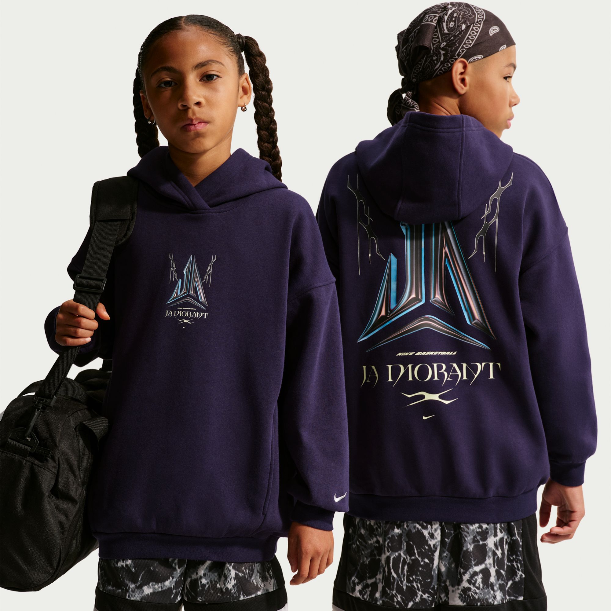 Nike Kids' Ja Morant Club Fleece Oversized Hoodie