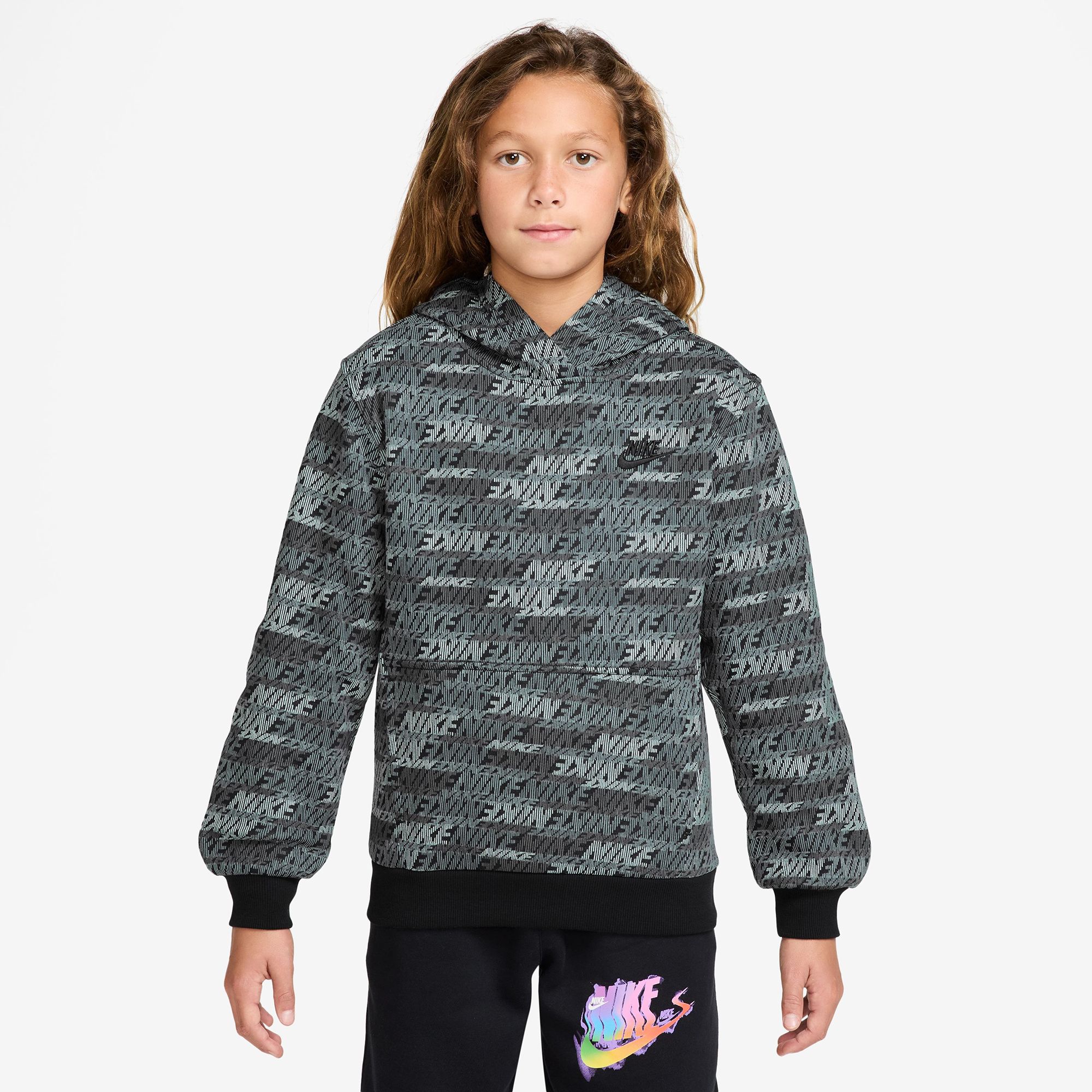 Nike Kids' Sportswear Club Fleece Allover Print Hoodie