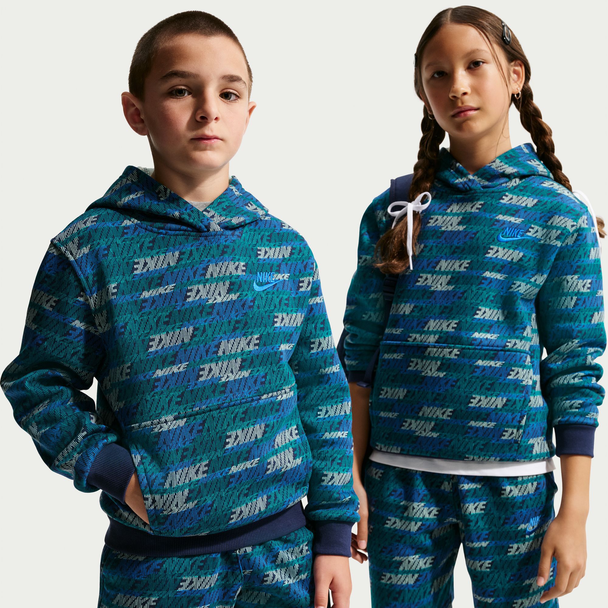 Nike Kids' Sportswear Club Fleece Allover Print Hoodie