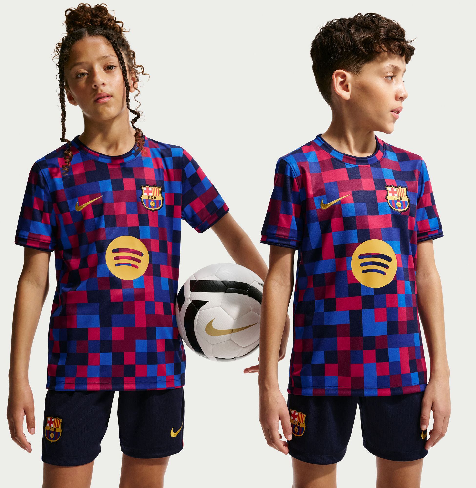 Nike Youth FC Barcelona 2026 Home Prematch Replica Jersey