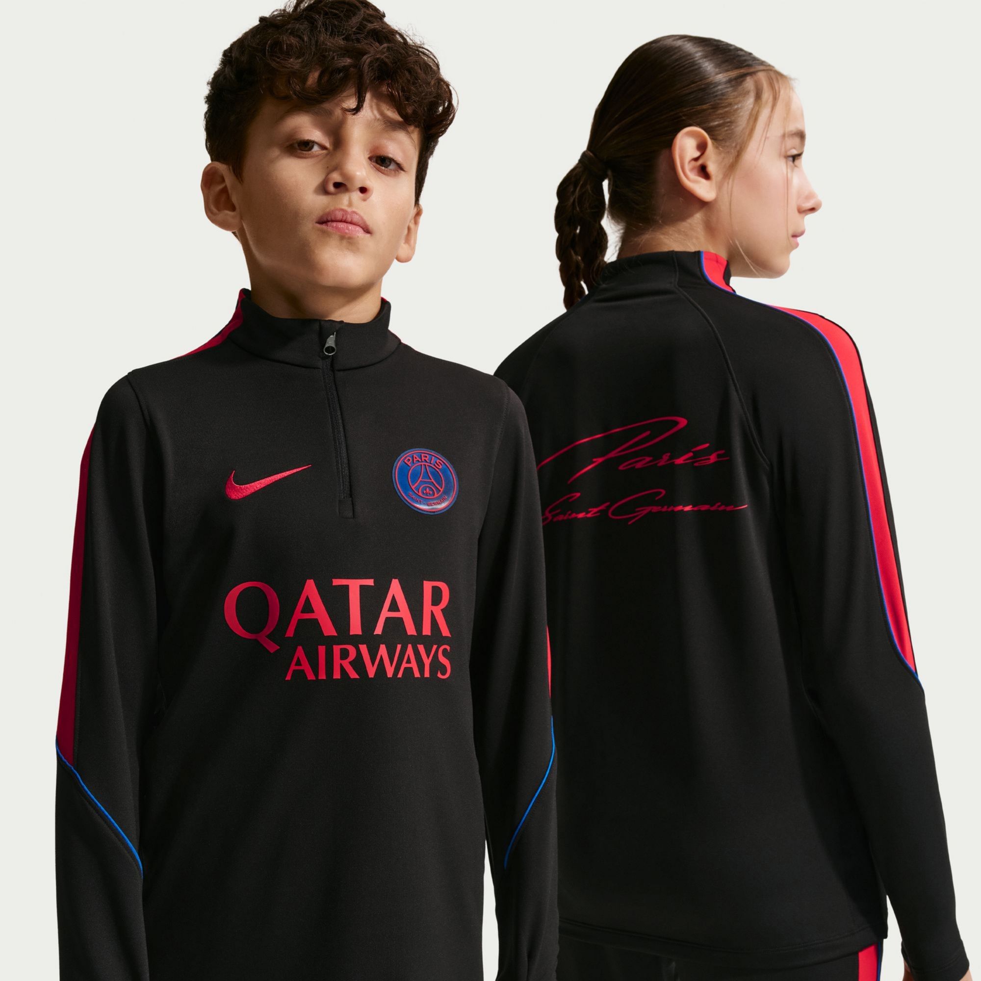 Nike Youth Paris Saint-Germain FC Black 2026 1/4-Zip Jacket