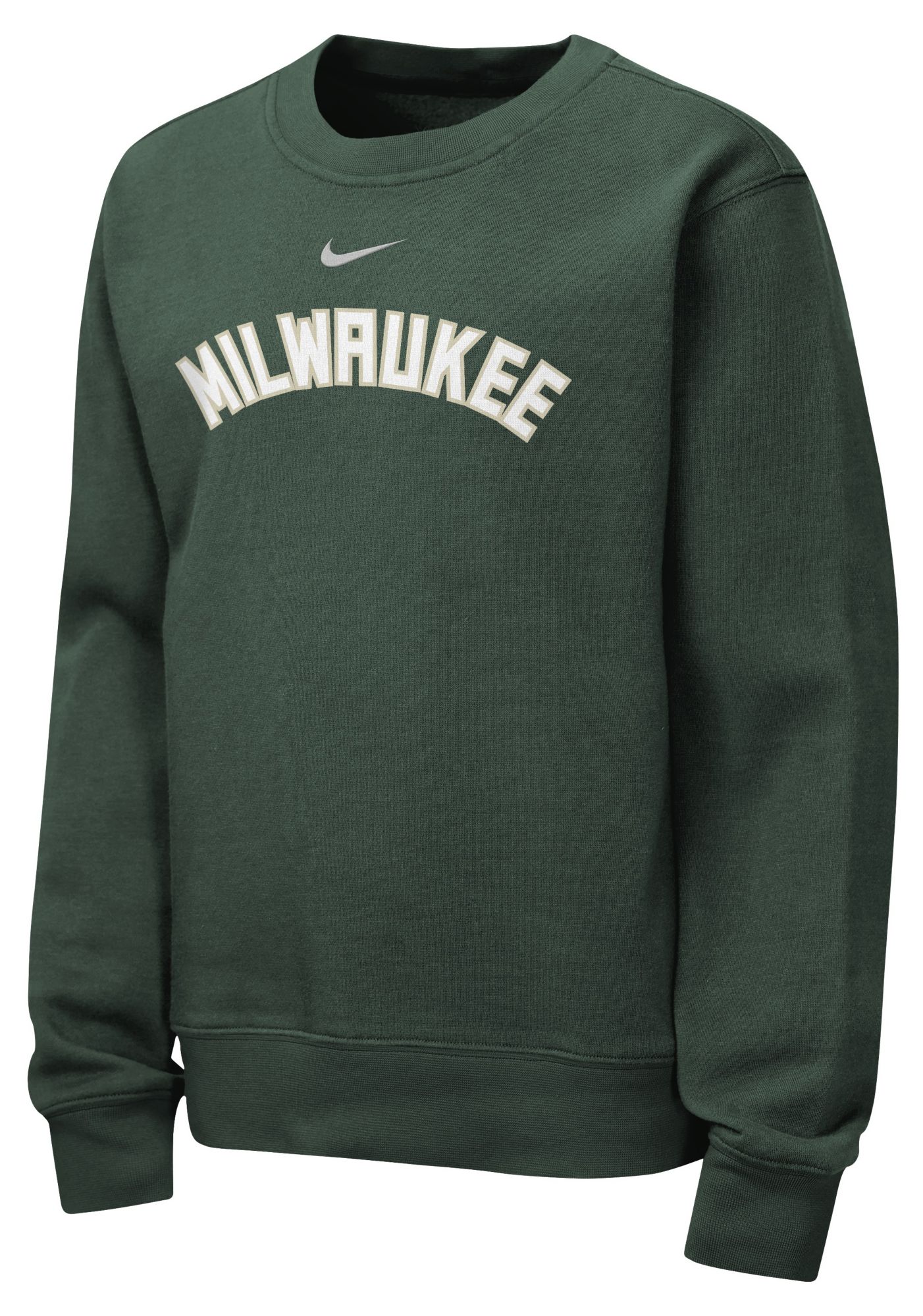 Nike Youth Milwaukee Bucks Word Club Crewneck Sweatshirt