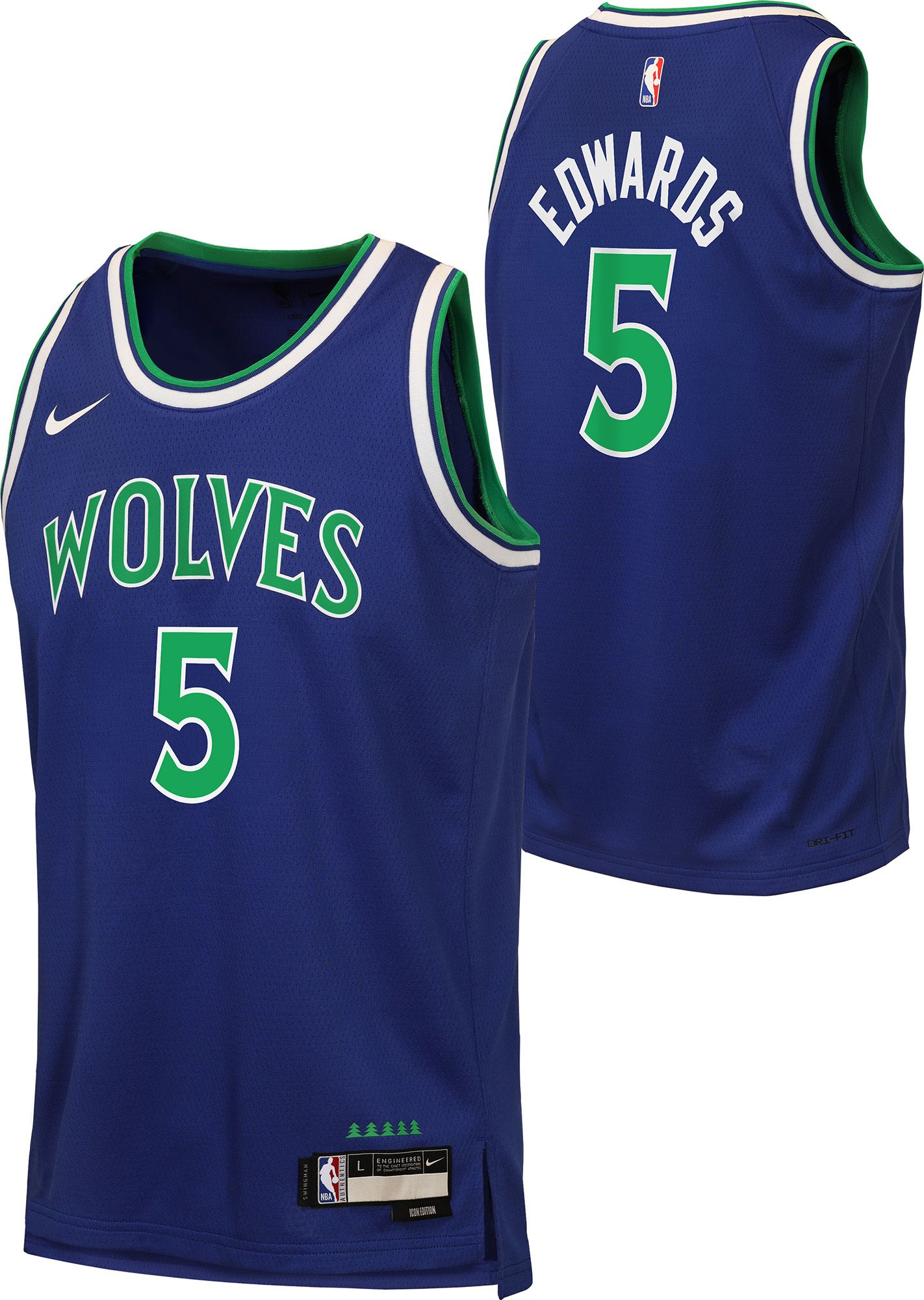 Nike Youth Minnesota Timberwolves Youth Anthony Edwards Icon Edition Jersey