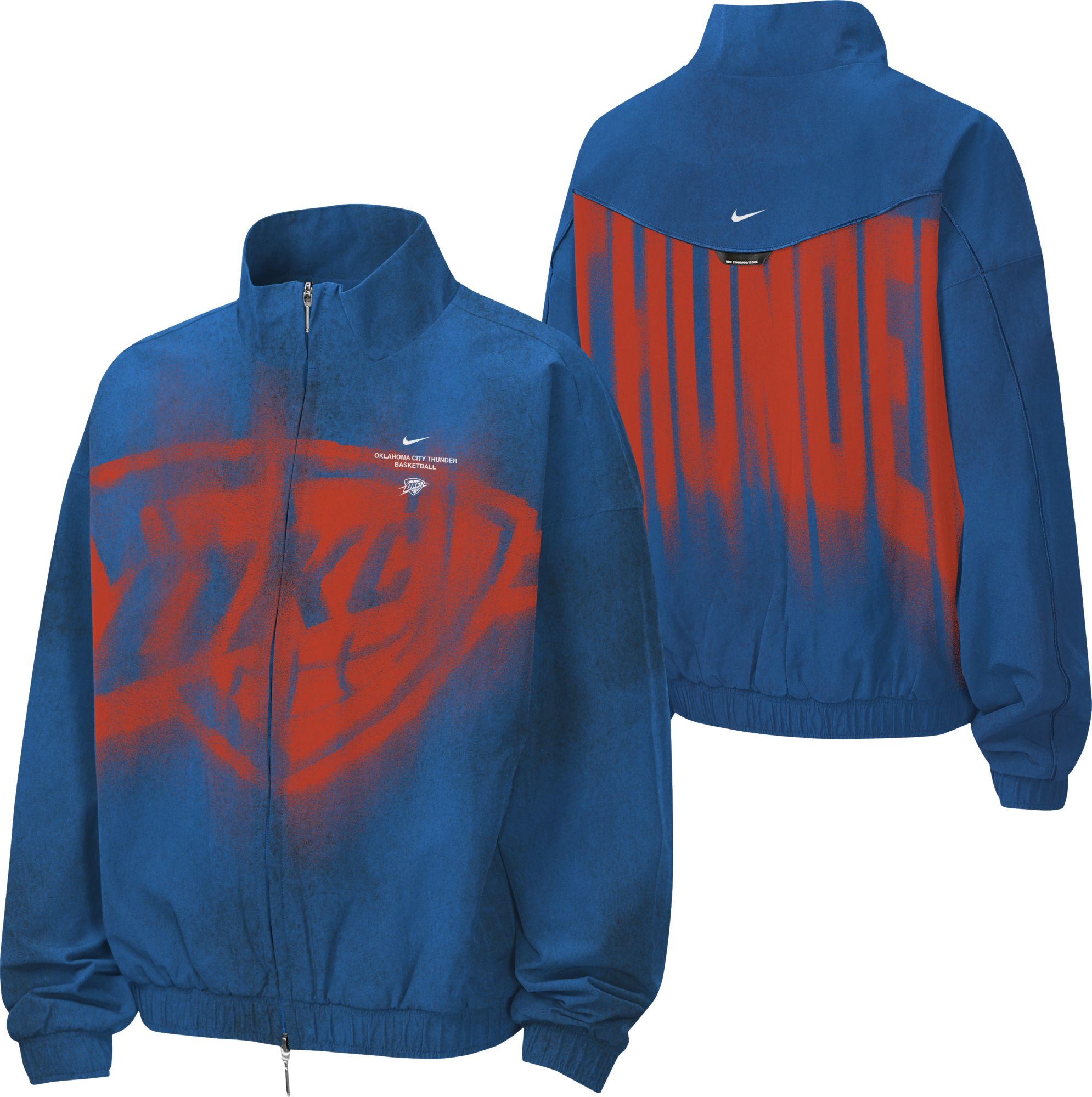 Nike Youth Oklahoma City Thunder Worn With Obsession Standard Issue Game Theater Dri-FIT Woven Jacket