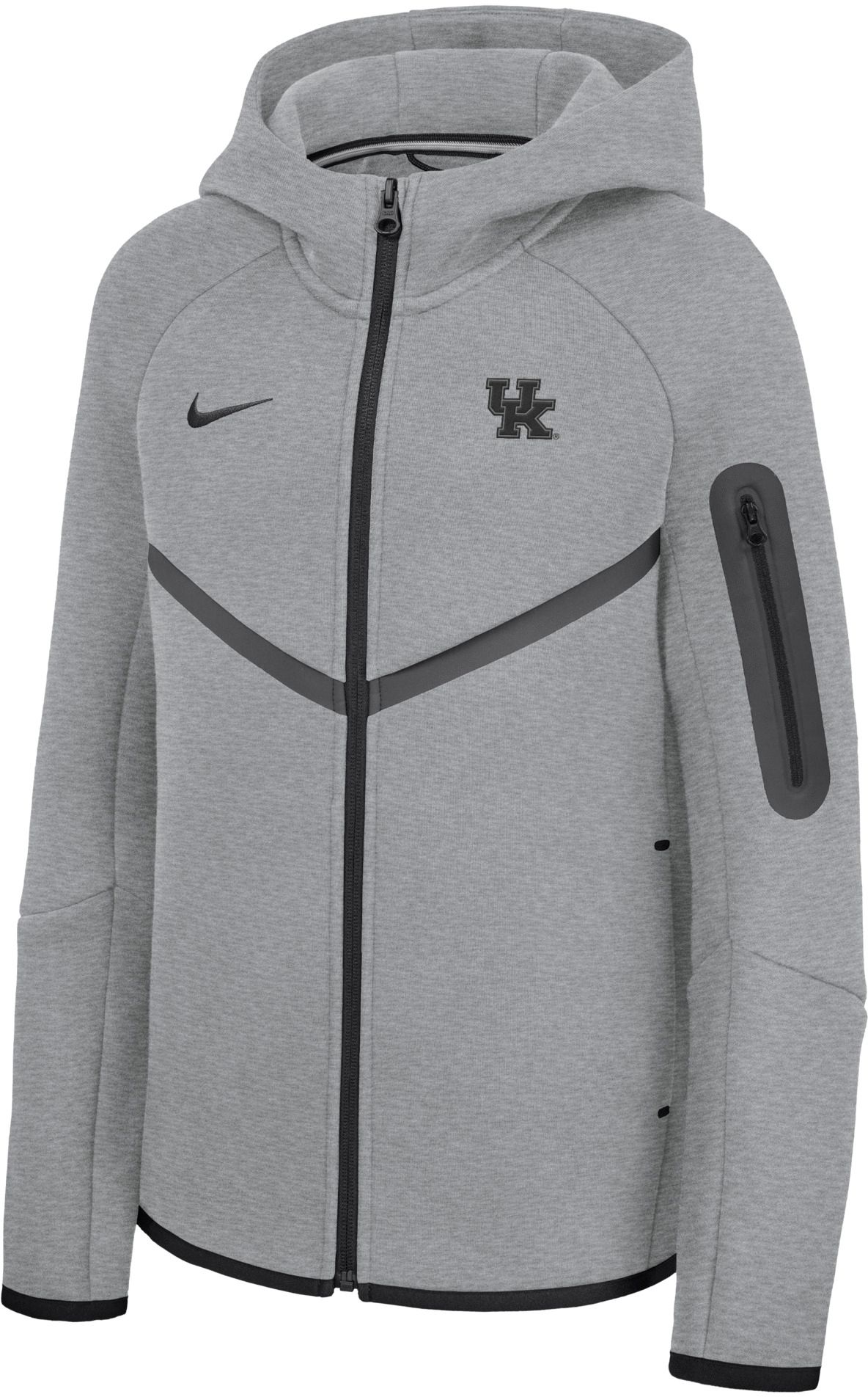 Nike Youth Kentucky Wildcats Tech Fleece Full-Zip Hoodie, XL, Gray