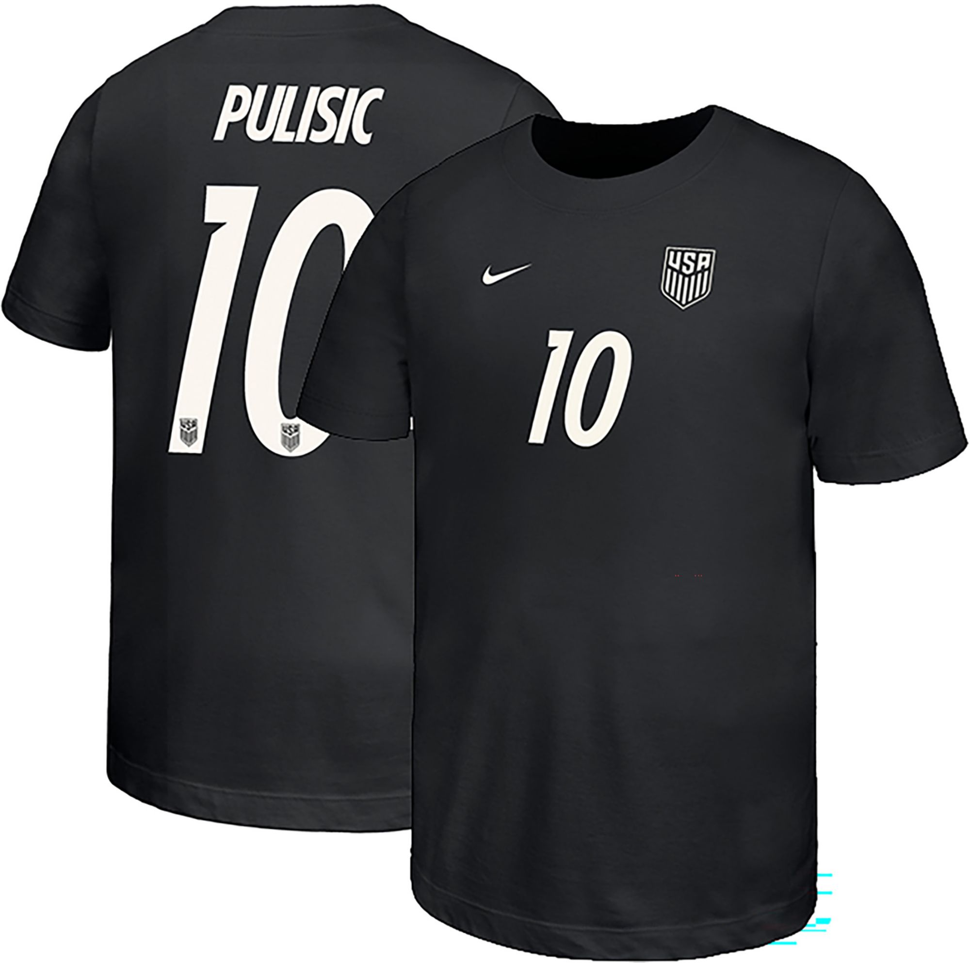 Nike Youth USMNT Christian Pulisic #10 Black 2026 T-Shirt