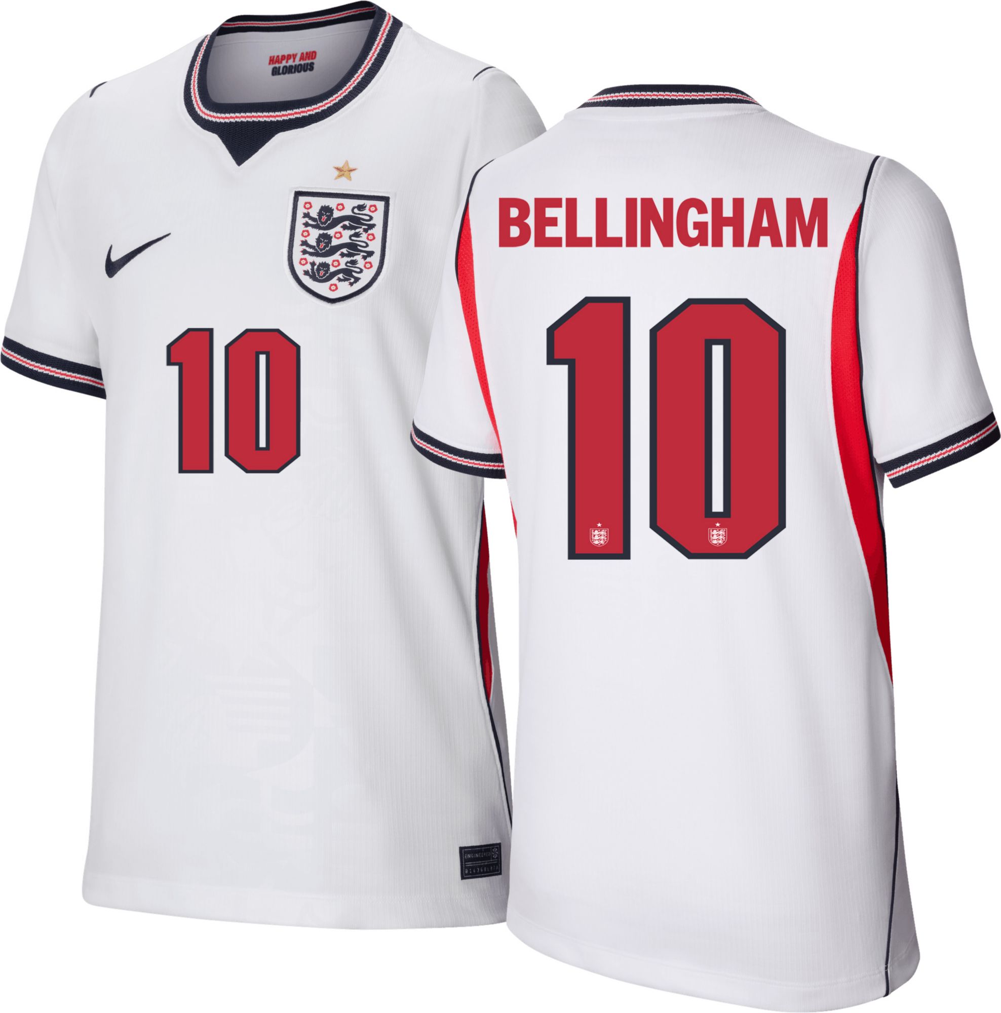 Nike Youth England Jude Bellingham #10 2026 Home Replica Jersey