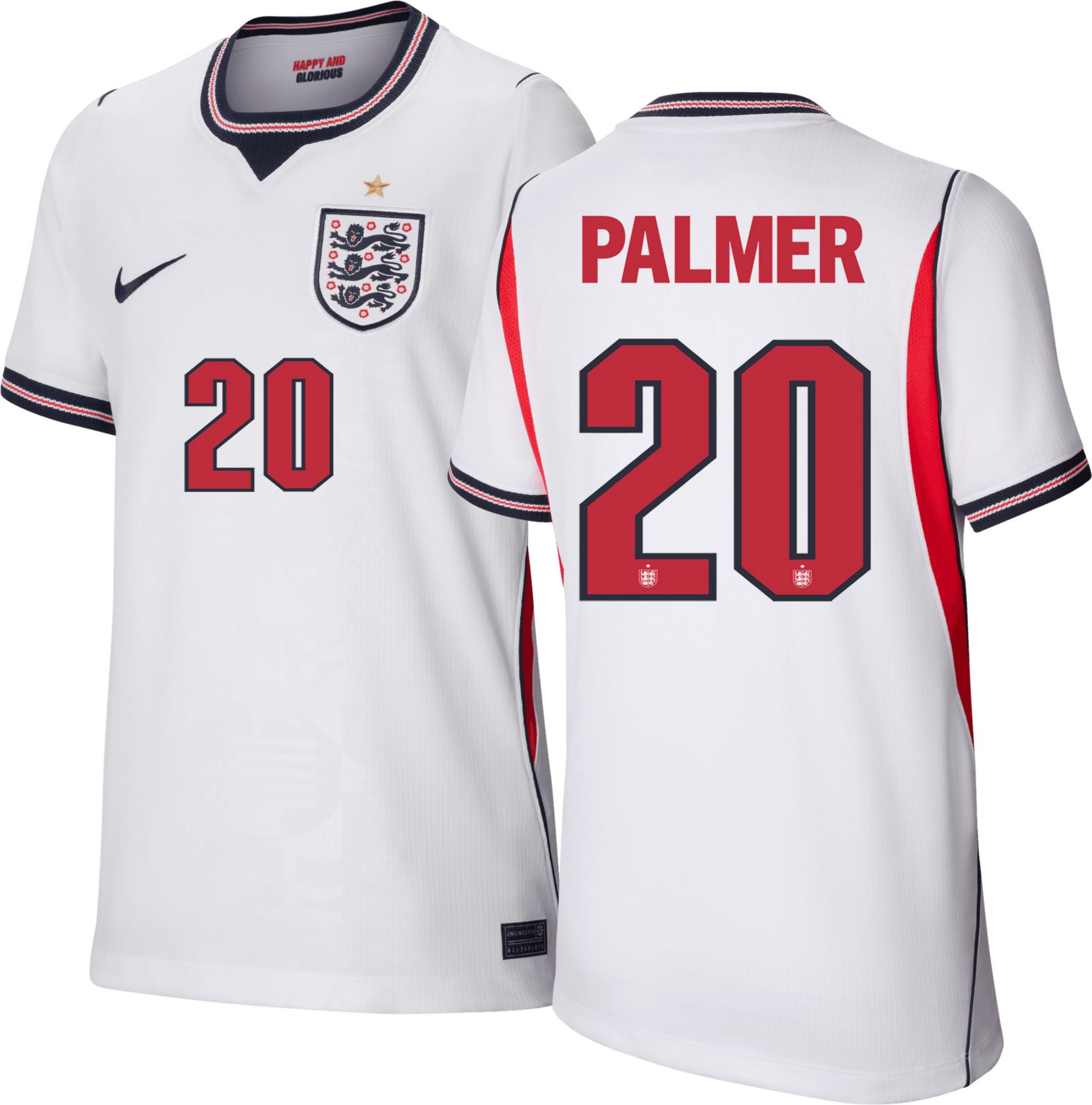 Nike Youth England Cole Palmer #20 2026 Home Replica Jersey