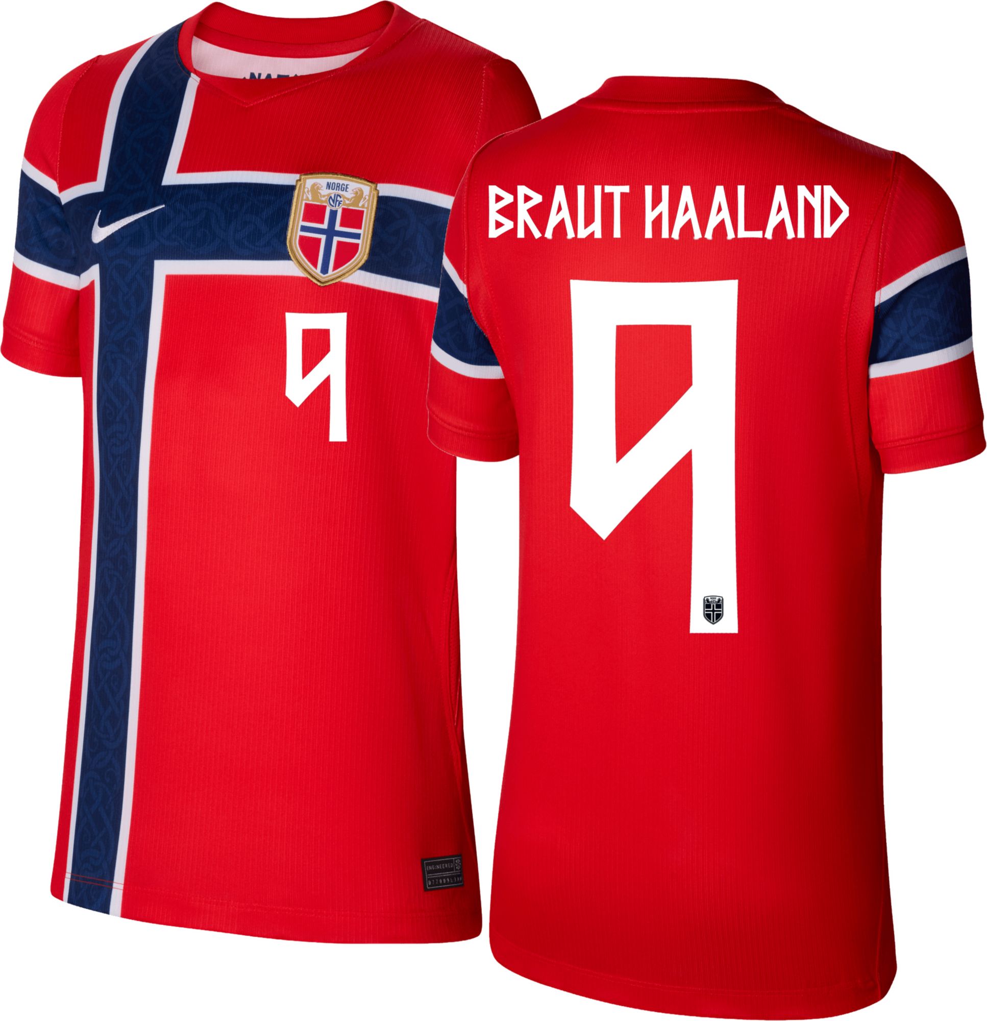 Nike Youth Norway Erling Haaland #9 2026 Home Replica Jersey