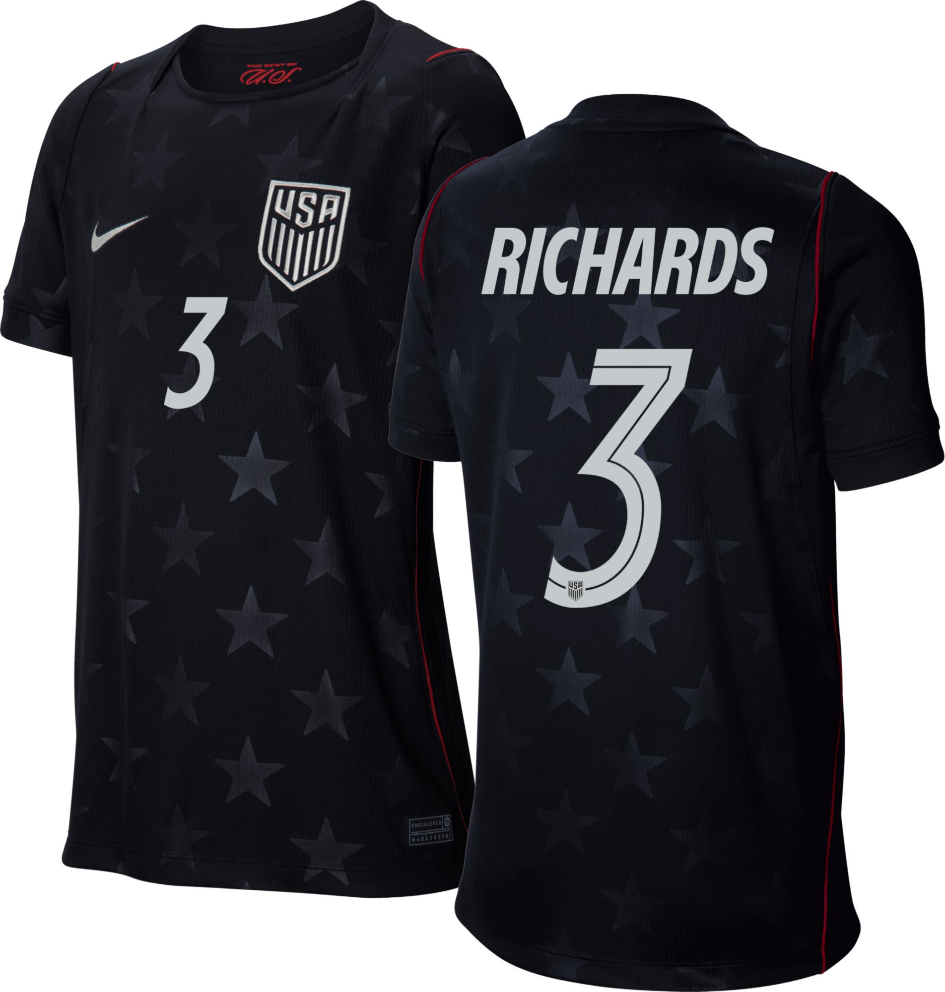 Nike Youth USMNT Chris Richards #3 2026 Away Replica Jersey