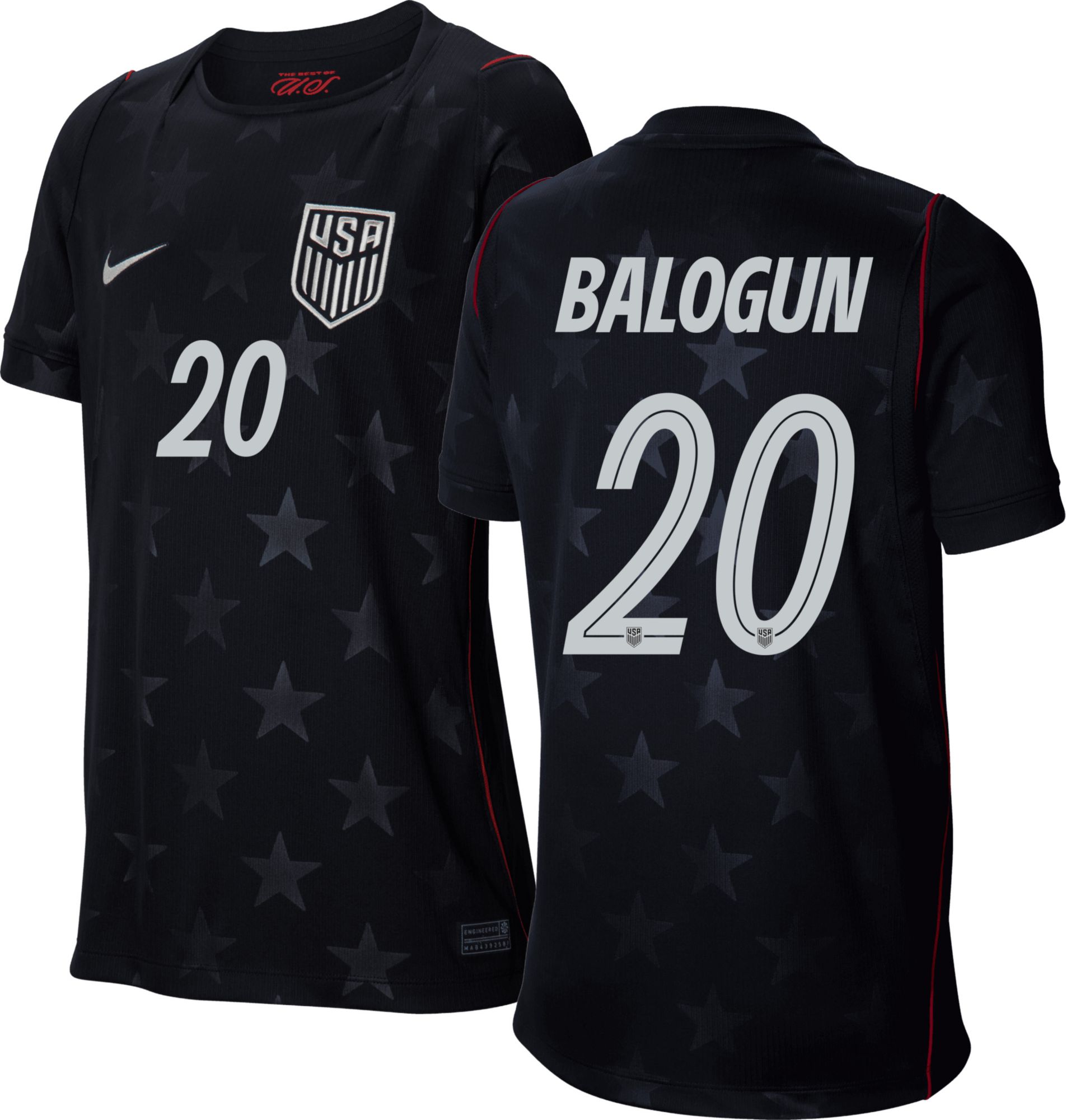 Nike Youth USMNT Folarin Balogun #20 2026 Away Replica Jersey