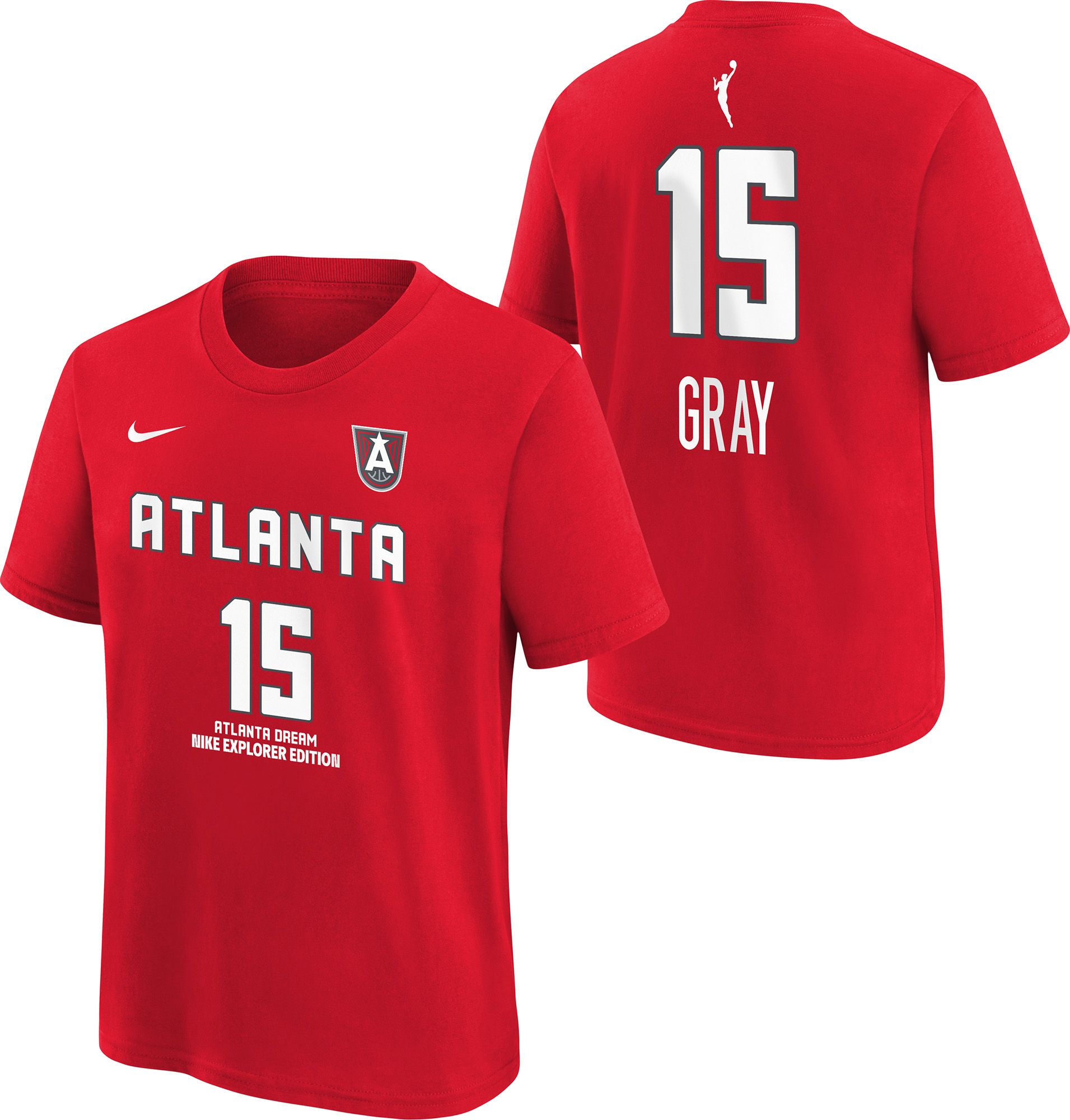 Nike Youth Atlanta Dream Red Allisha Gray #15 T-Shirt