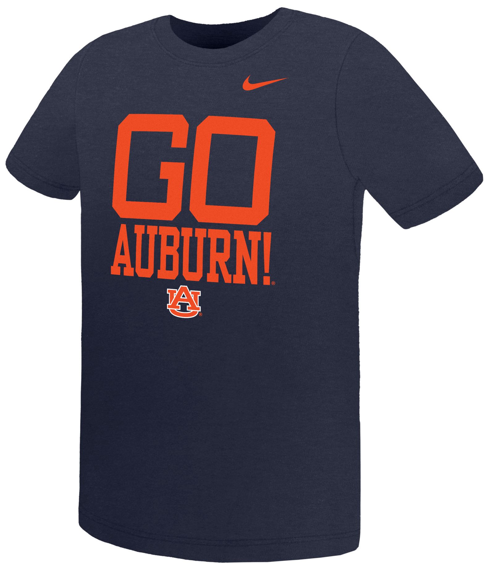 Nike Youth Auburn Tigers Navy Mascot Over Name T-Shirt