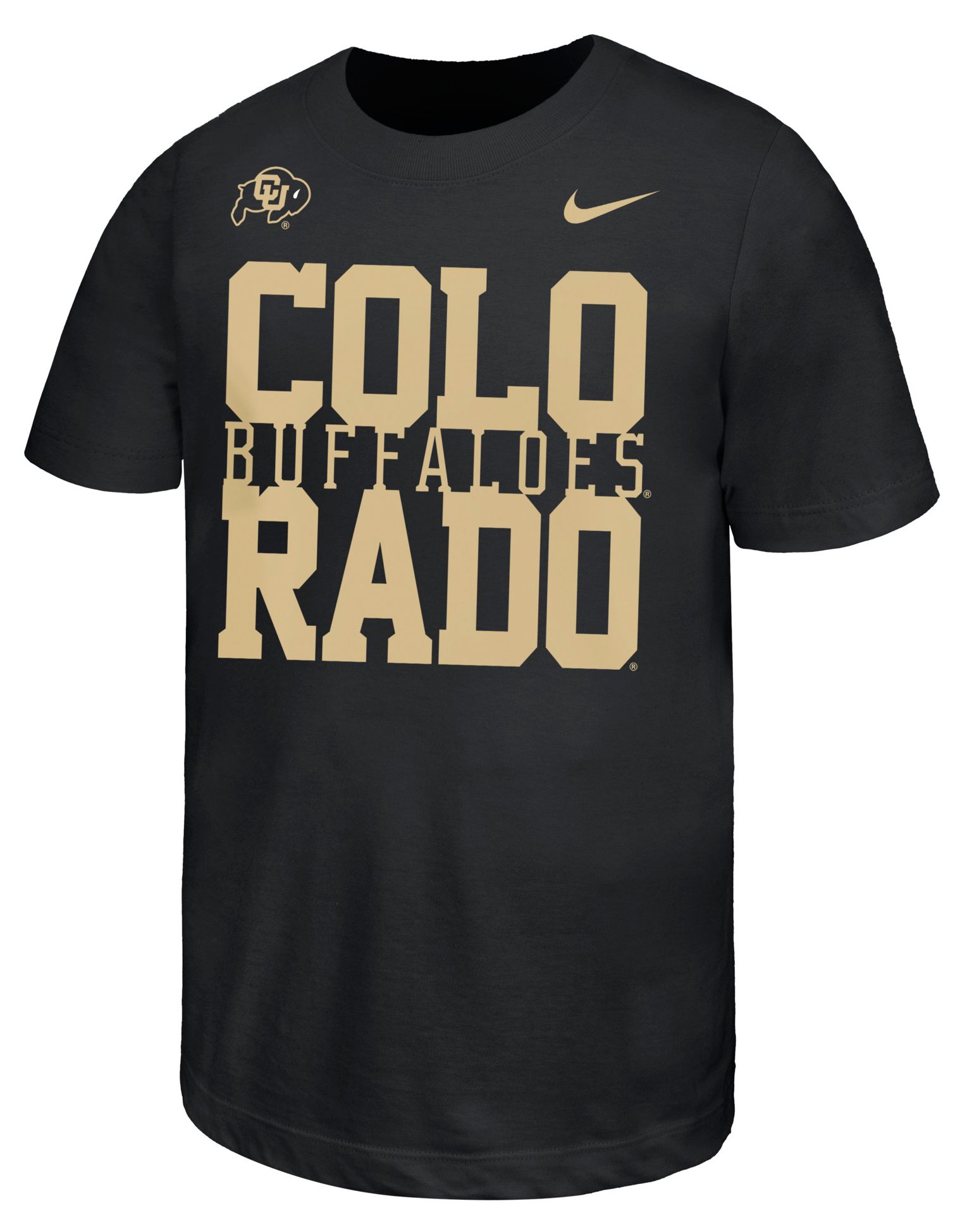 Nike Youth Colorado Buffaloes Black Stacked Name Drop T-Shirt