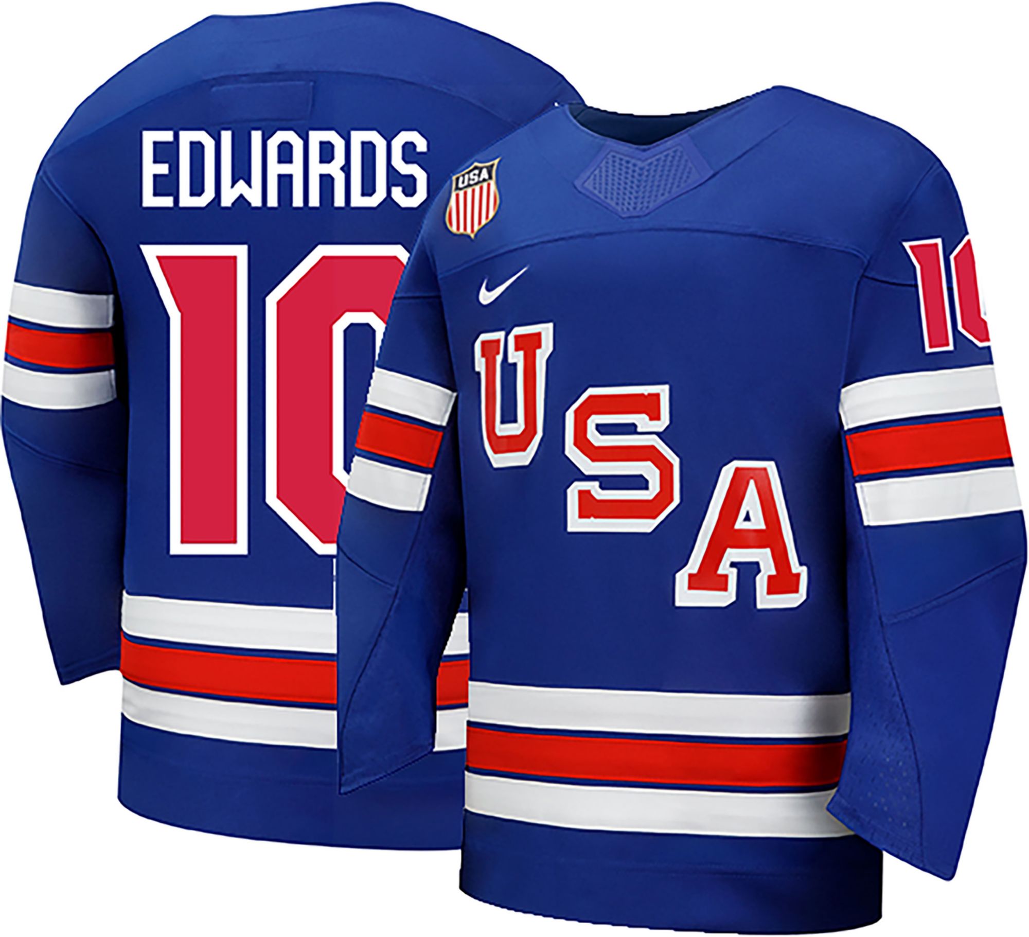 Nike Youth Team USA Blue Laila Edwards #10 Replica Jersey