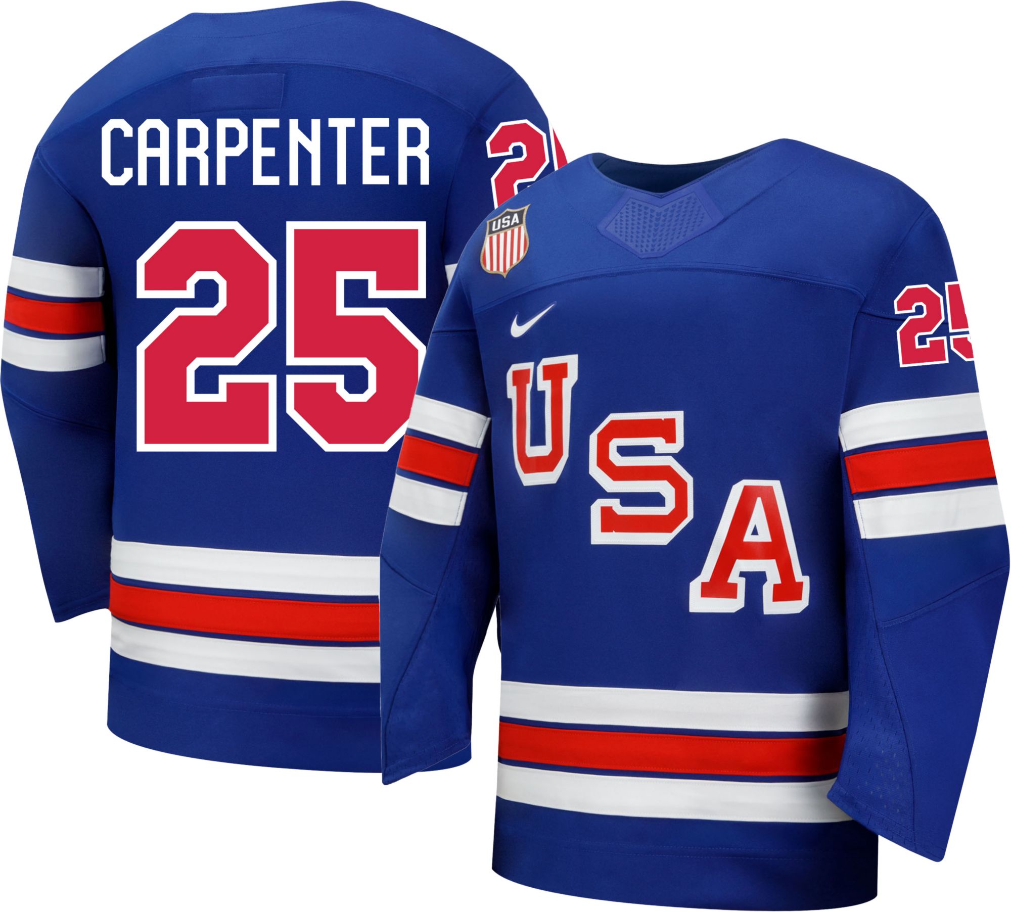 Nike Youth Team USA Blue Alex Carpenter #25 Replica Jersey
