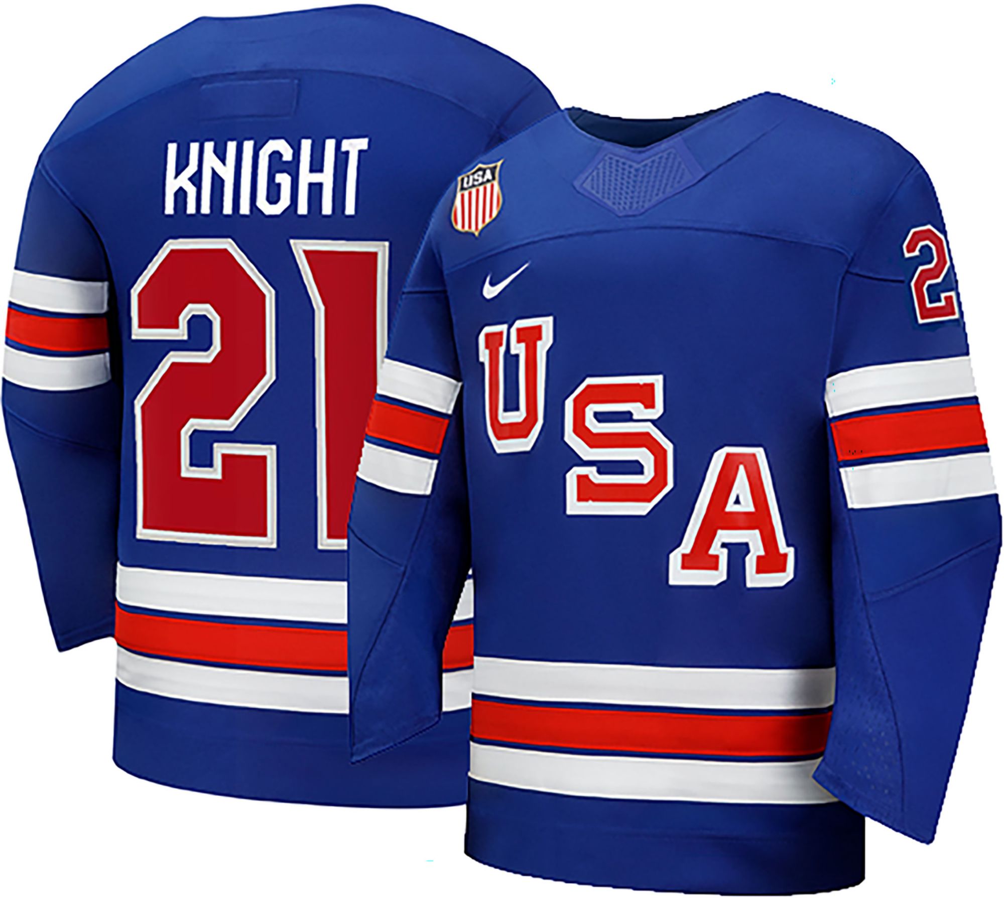 Nike Youth Team USA Blue Hilary Knight #21 Replica Jersey