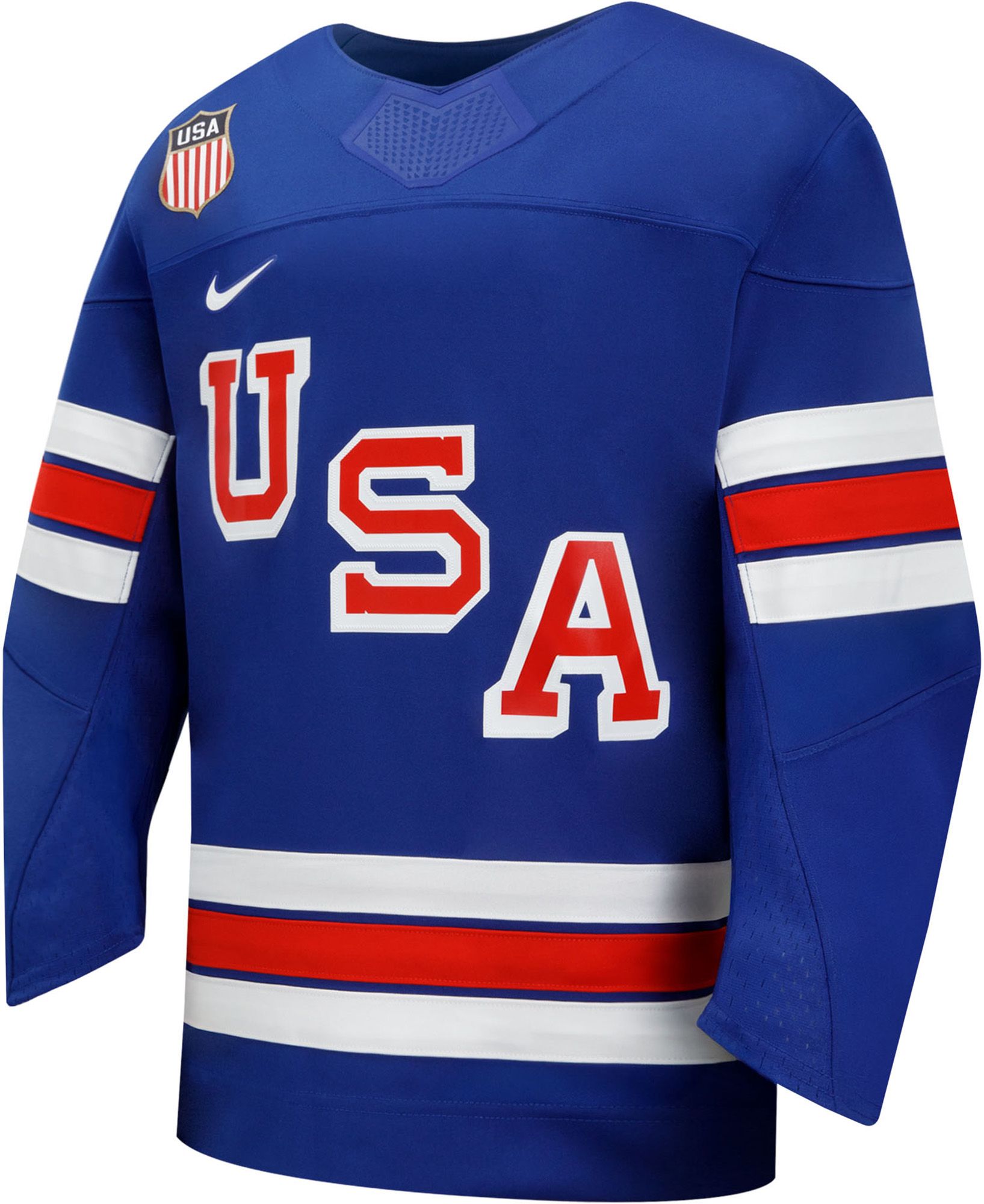 Nike Youth Olympics USA Hockey Blue Blank Replica Jersey