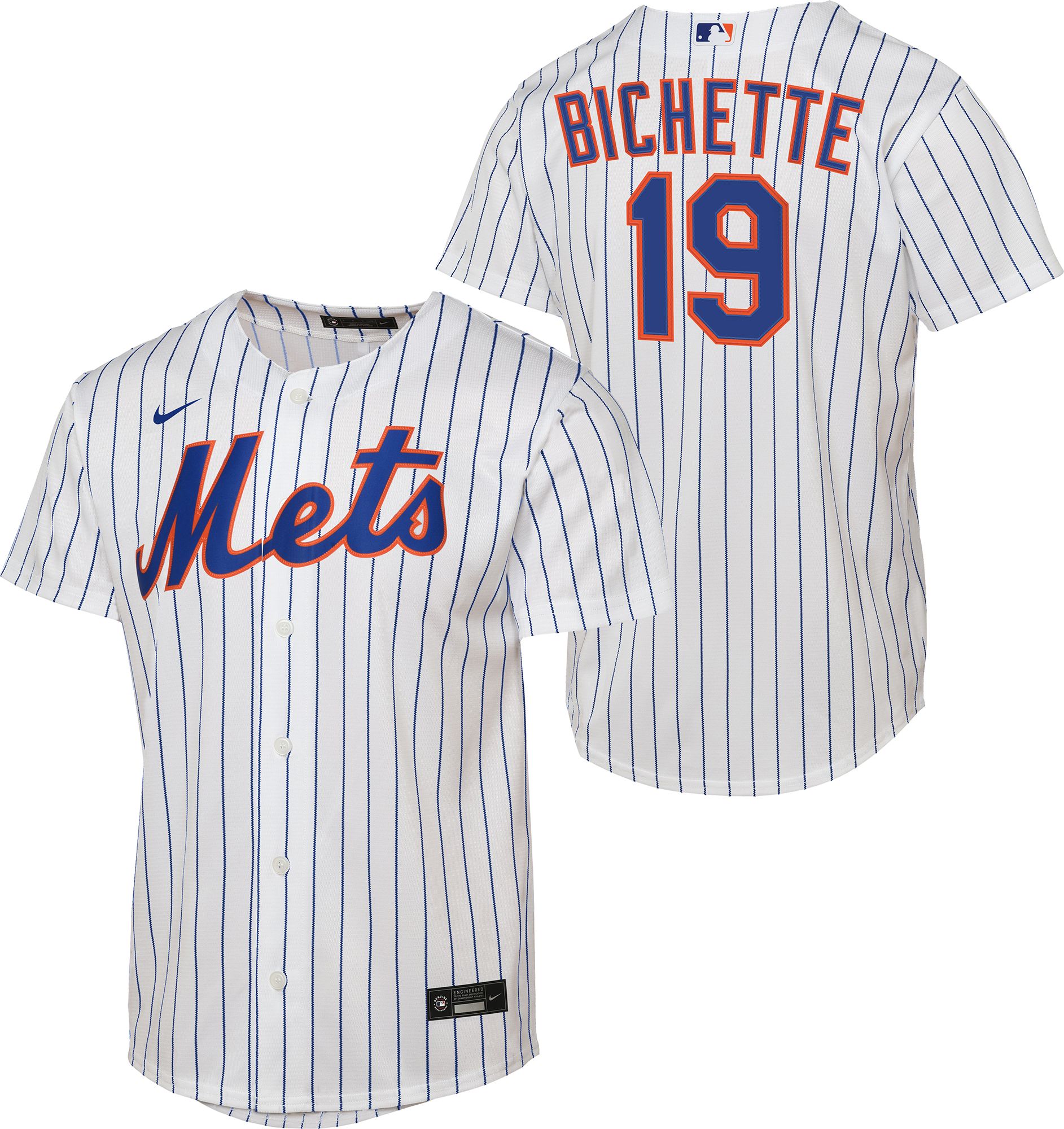 Nike Youth New York Mets White Bo Bichette #19 Replica Home Jersey