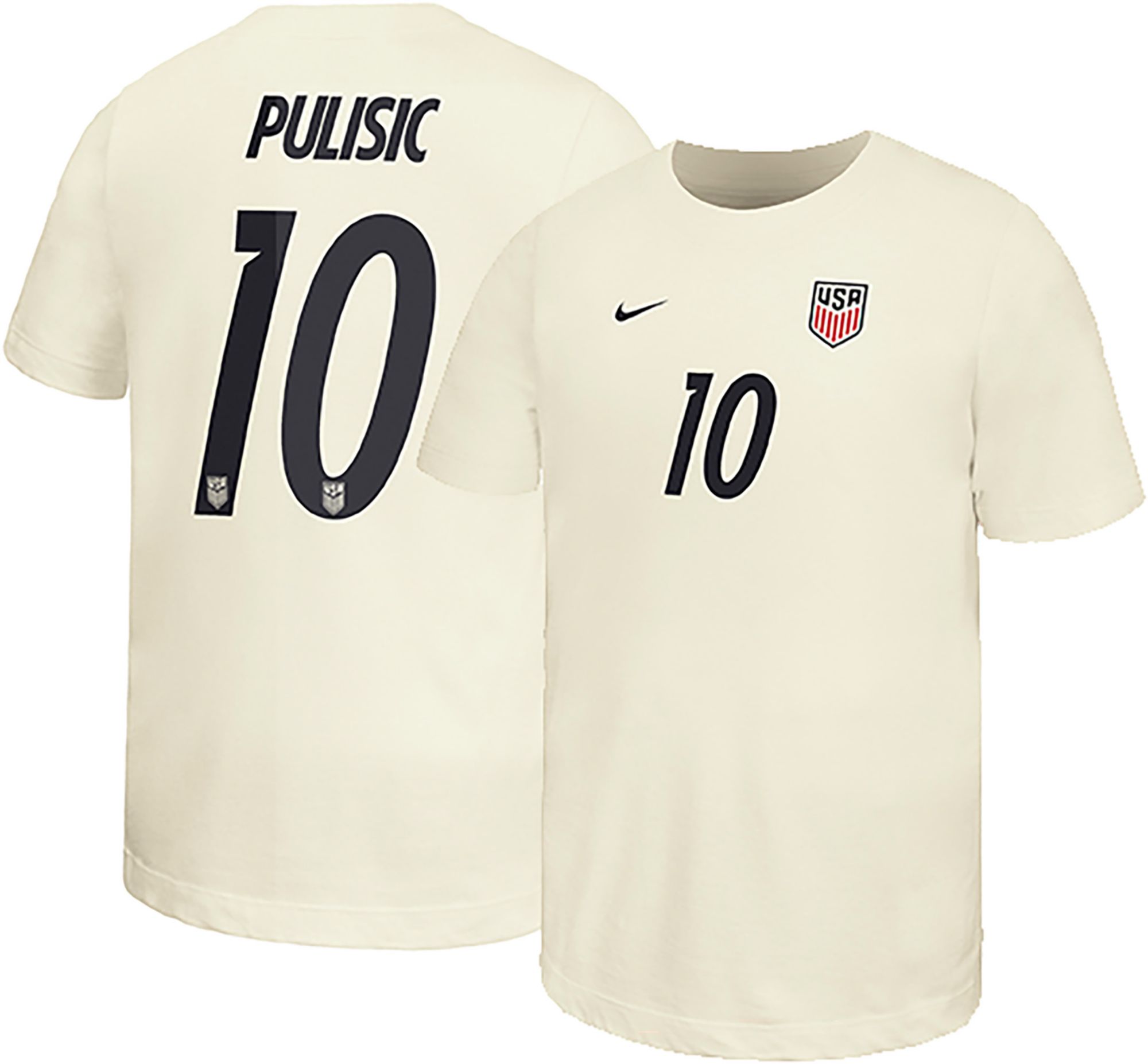 Nike Youth USMNT Christian Pulisic #10 Off-White 2026 T-Shirt