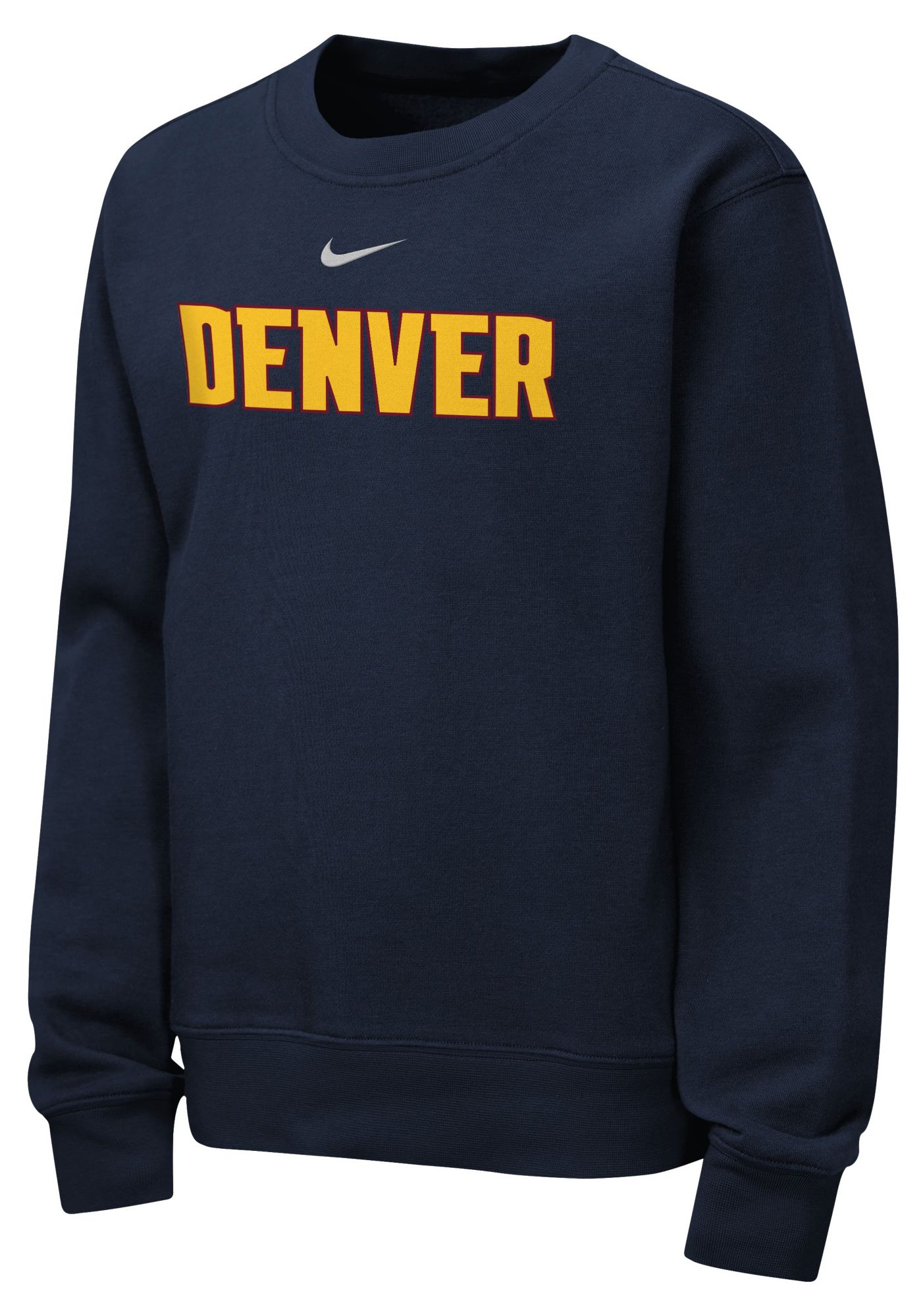 Nike Youth Denver Nuggets Word Club Crewneck Sweatshirt