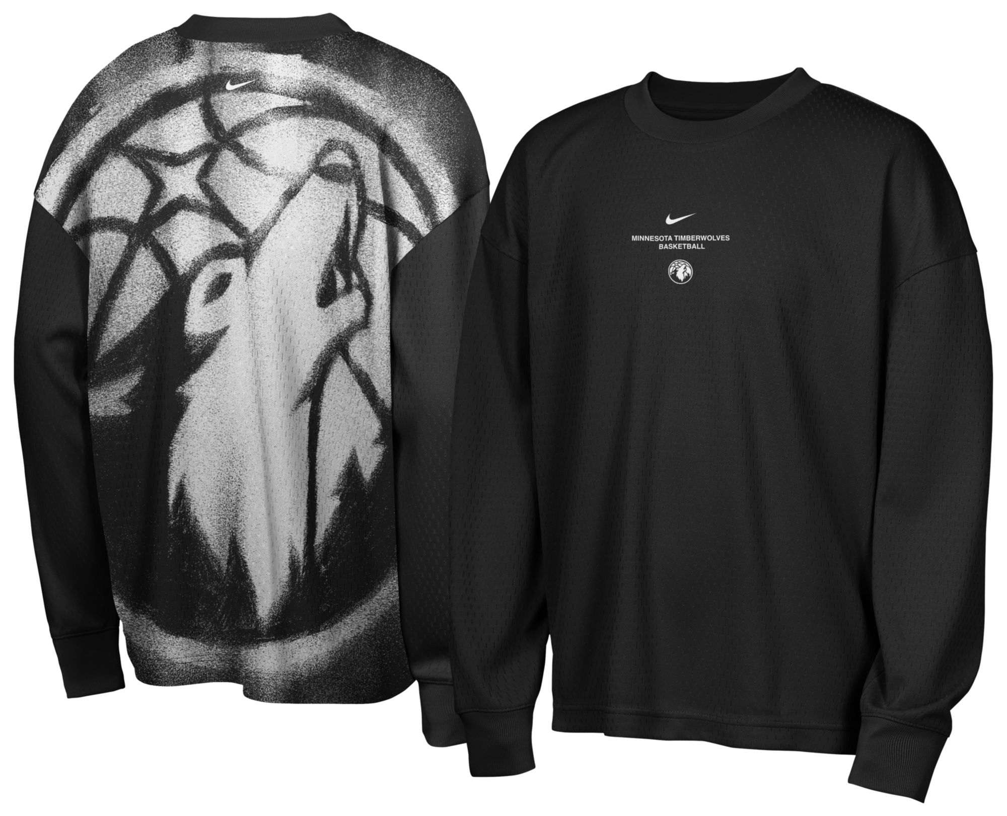 Nike Youth Minnesota Timberwolves Worn With Obsession Standard Issue Game Long Sleeve Shirt, Large, Blue