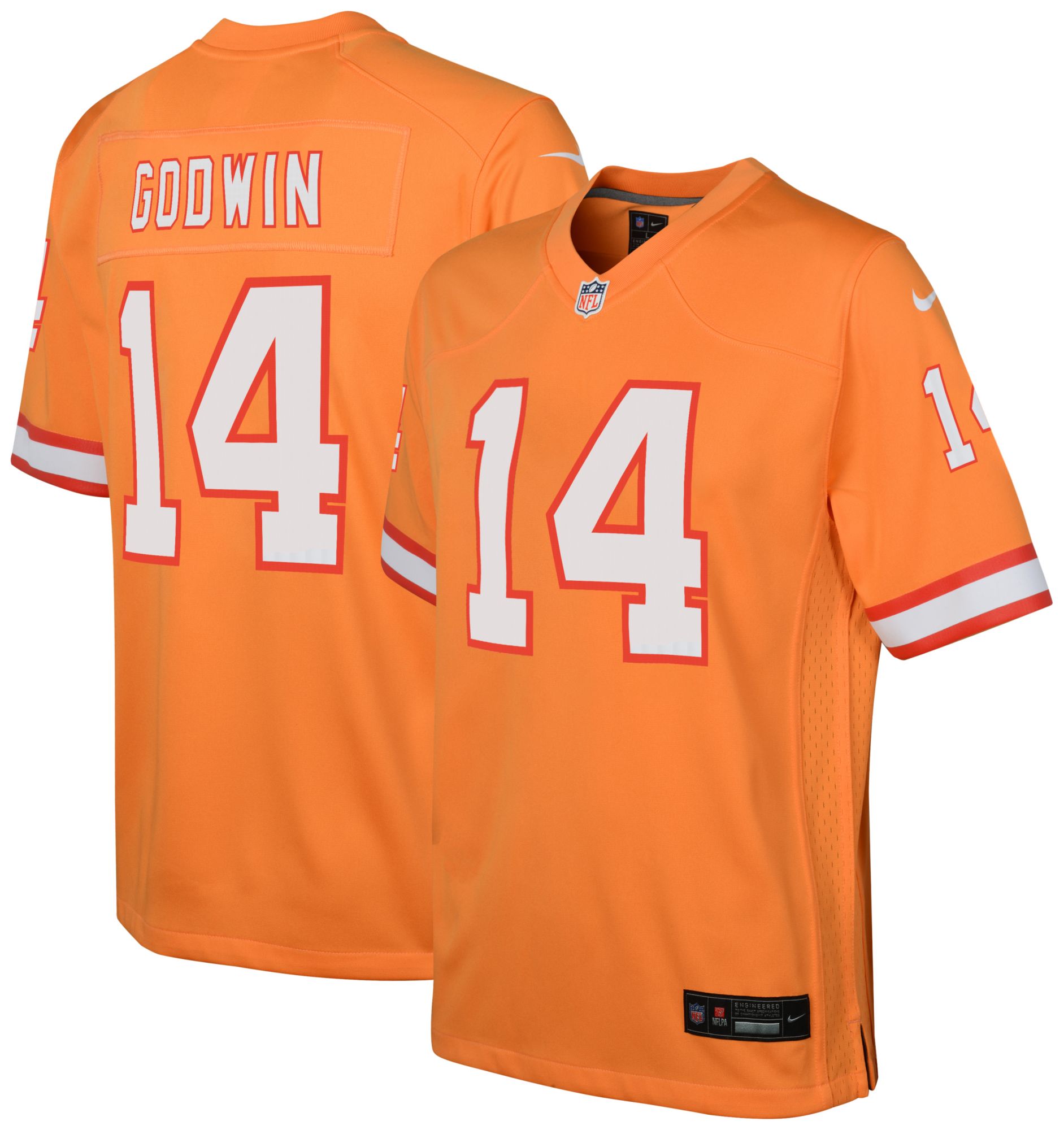 Nike Youth Tampa Bay Buccaneers Chris Godwin #14 Orange Alternate Game Jersey
