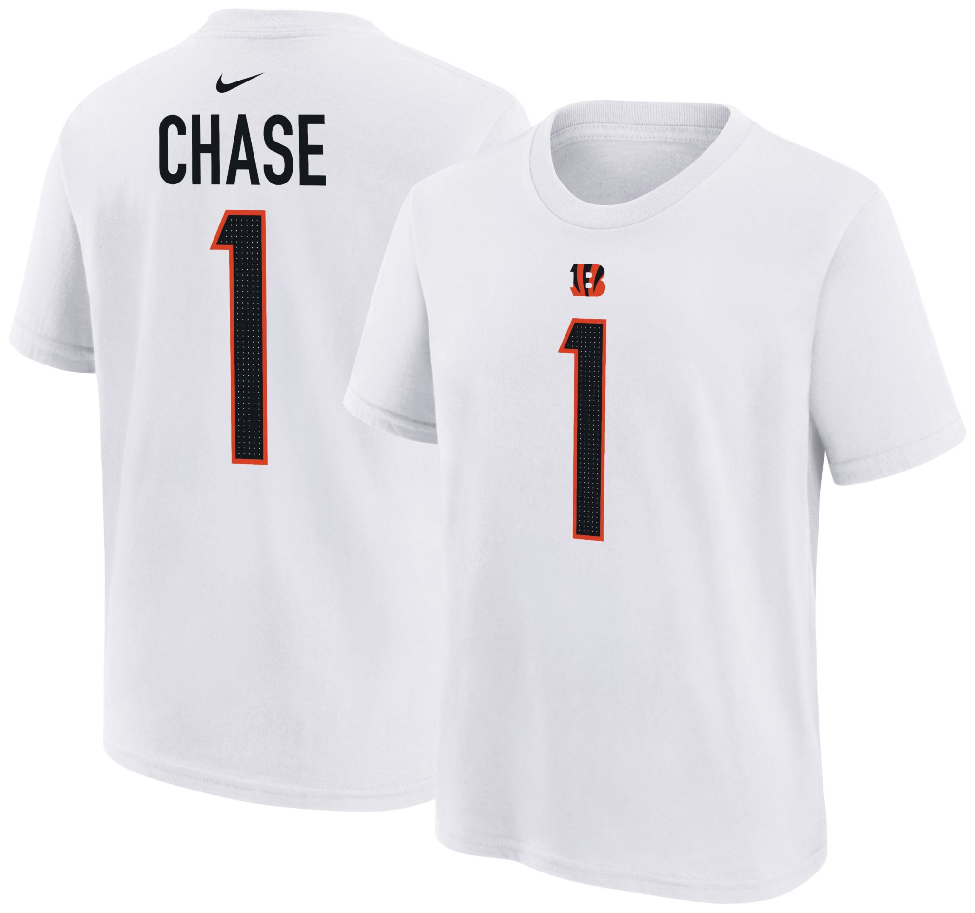 Nike Boys' Cincinnati Bengals Ja'Marr Chase Bengals White T-Shirt