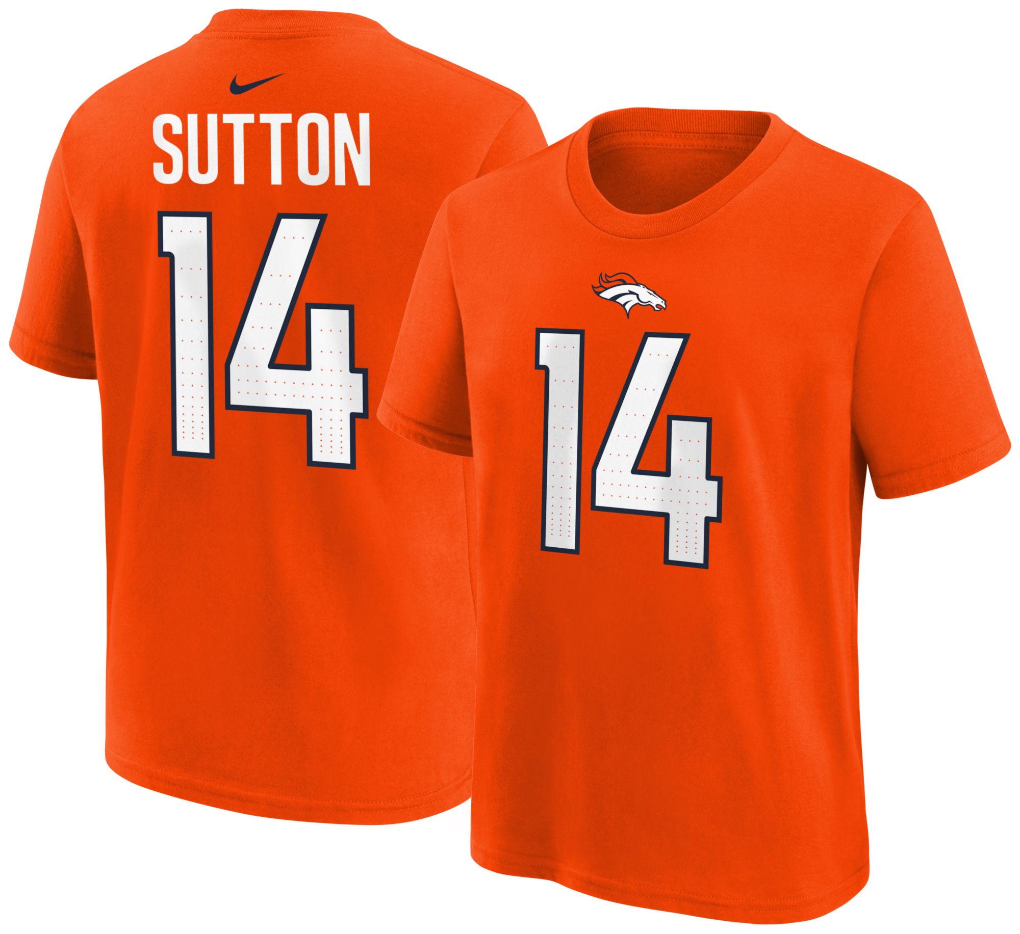 Nike Youth Denver Broncos Orange Courtland Sutton #14 T-Shirt