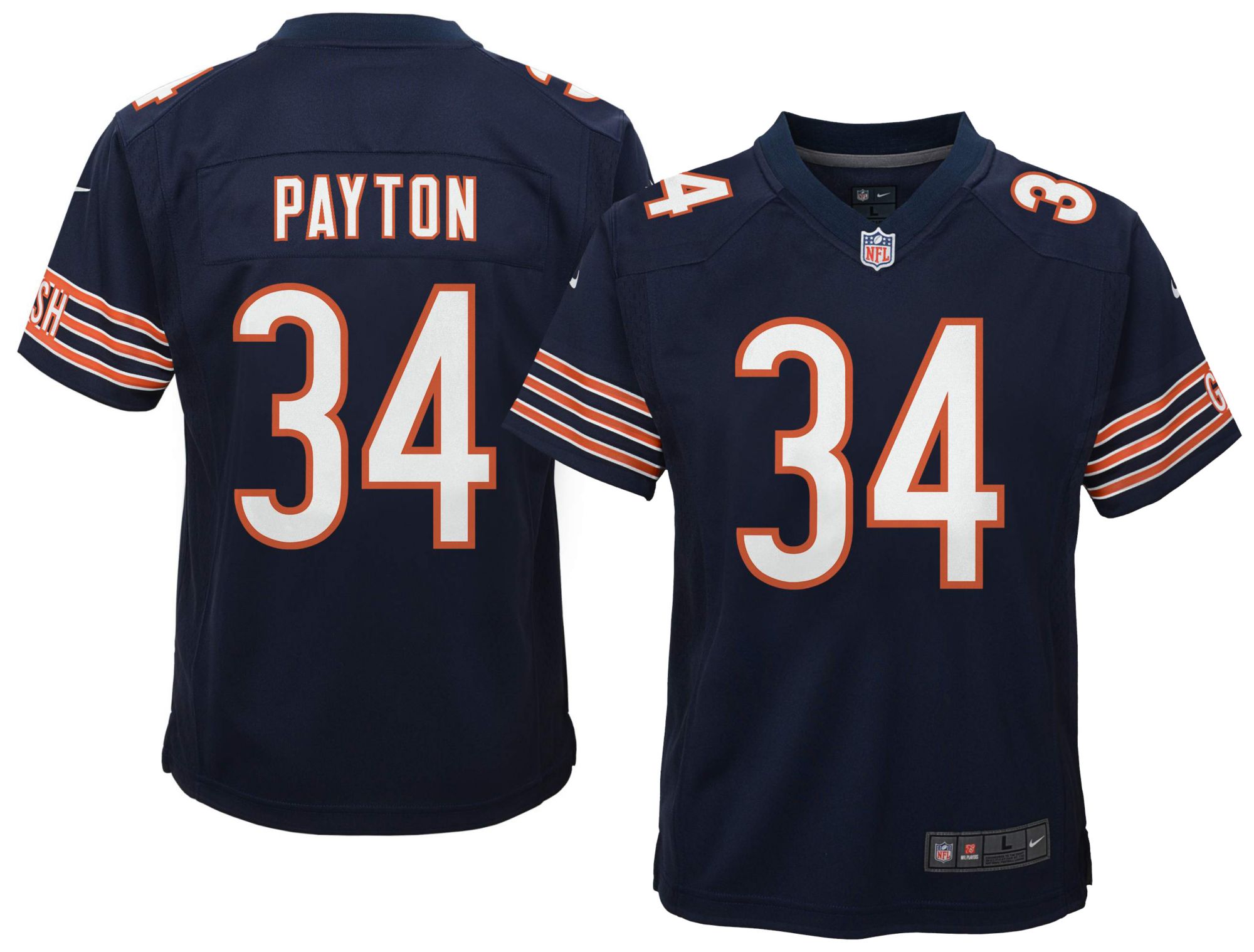Nike Youth Chicago Bears Walter Payton #34 Navy Home Game Jersey