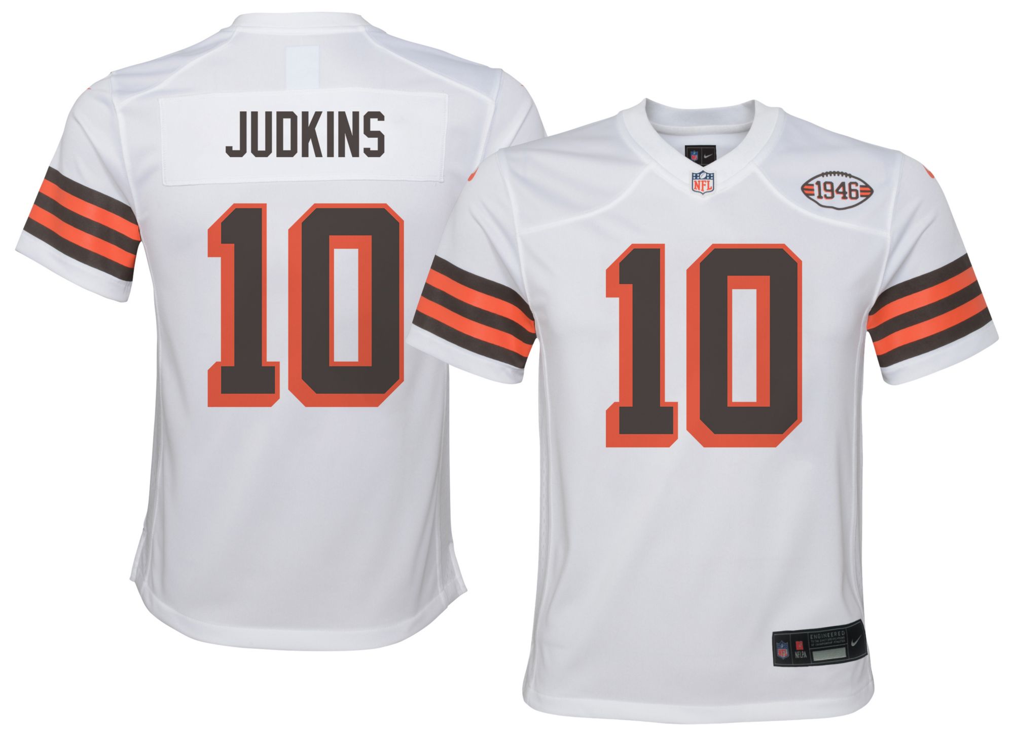 Nike Youth Cleveland Browns Quinshon Judkins #10 Brown Alternate Game Jersey