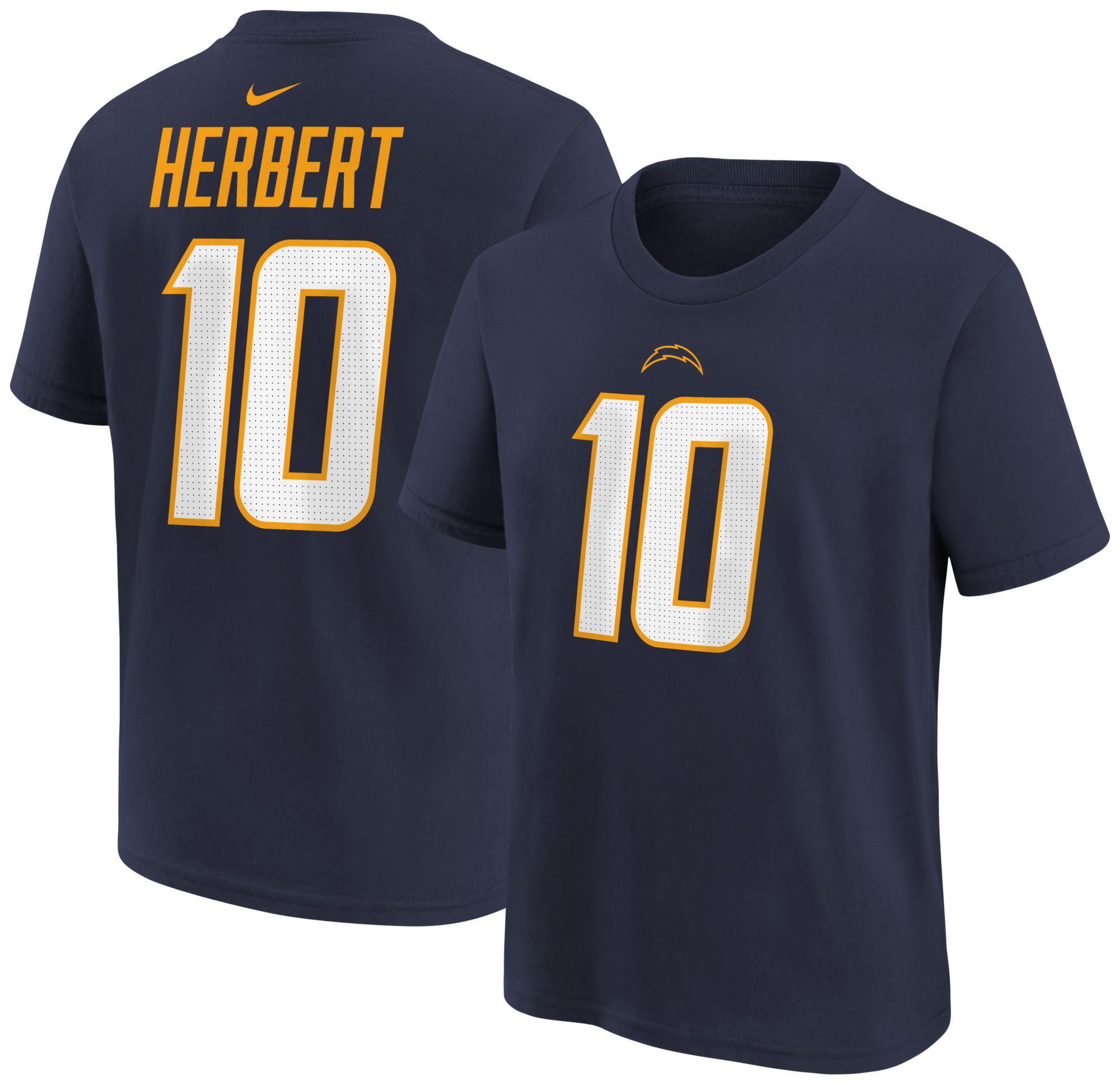 Nike Youth Los Angeles Chargers Justin Herbert Navy T-Shirt