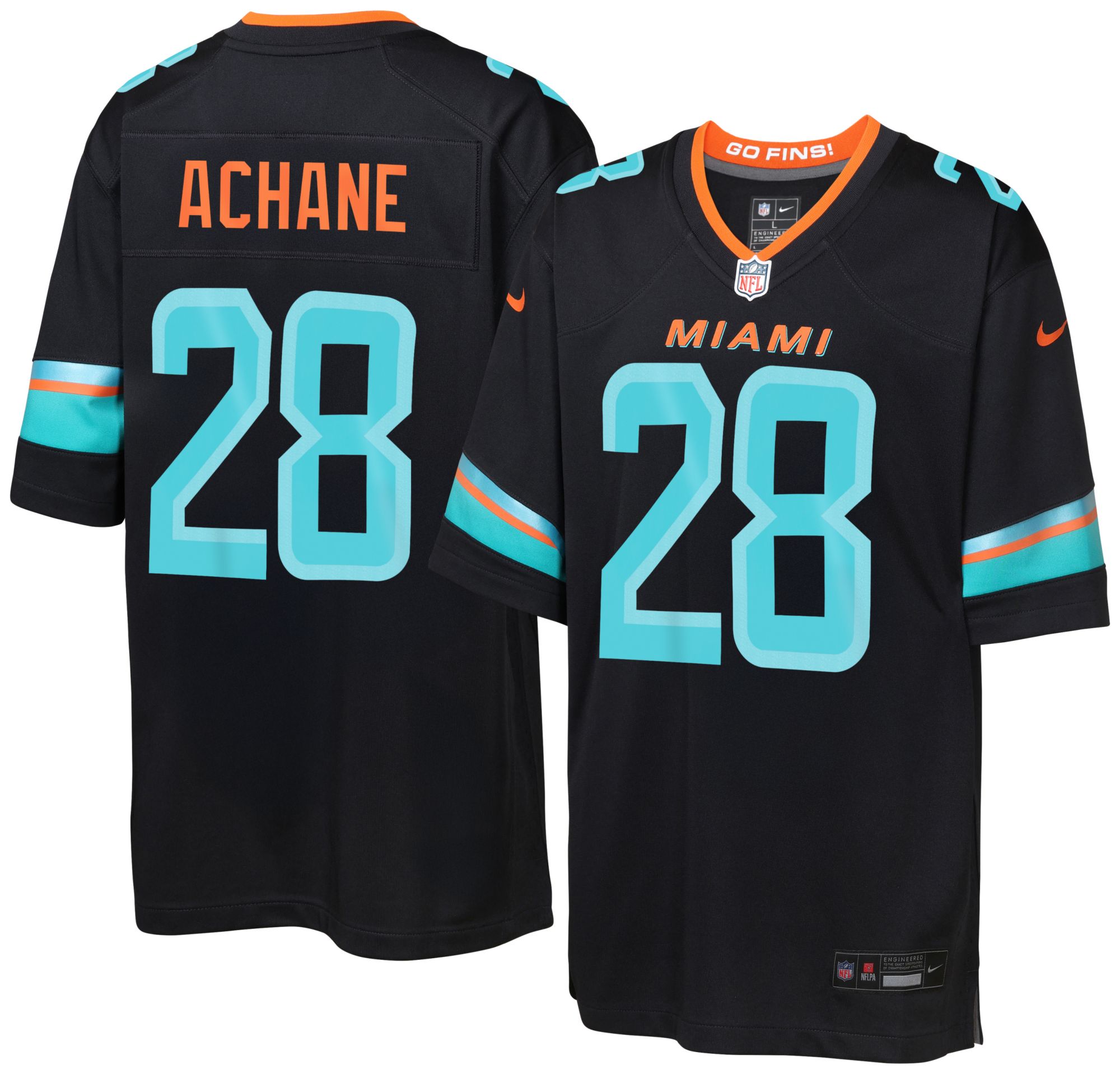 Nike Youth Miami Dolphins DeVon Achane #28 Blue Rivals Game Jersey
