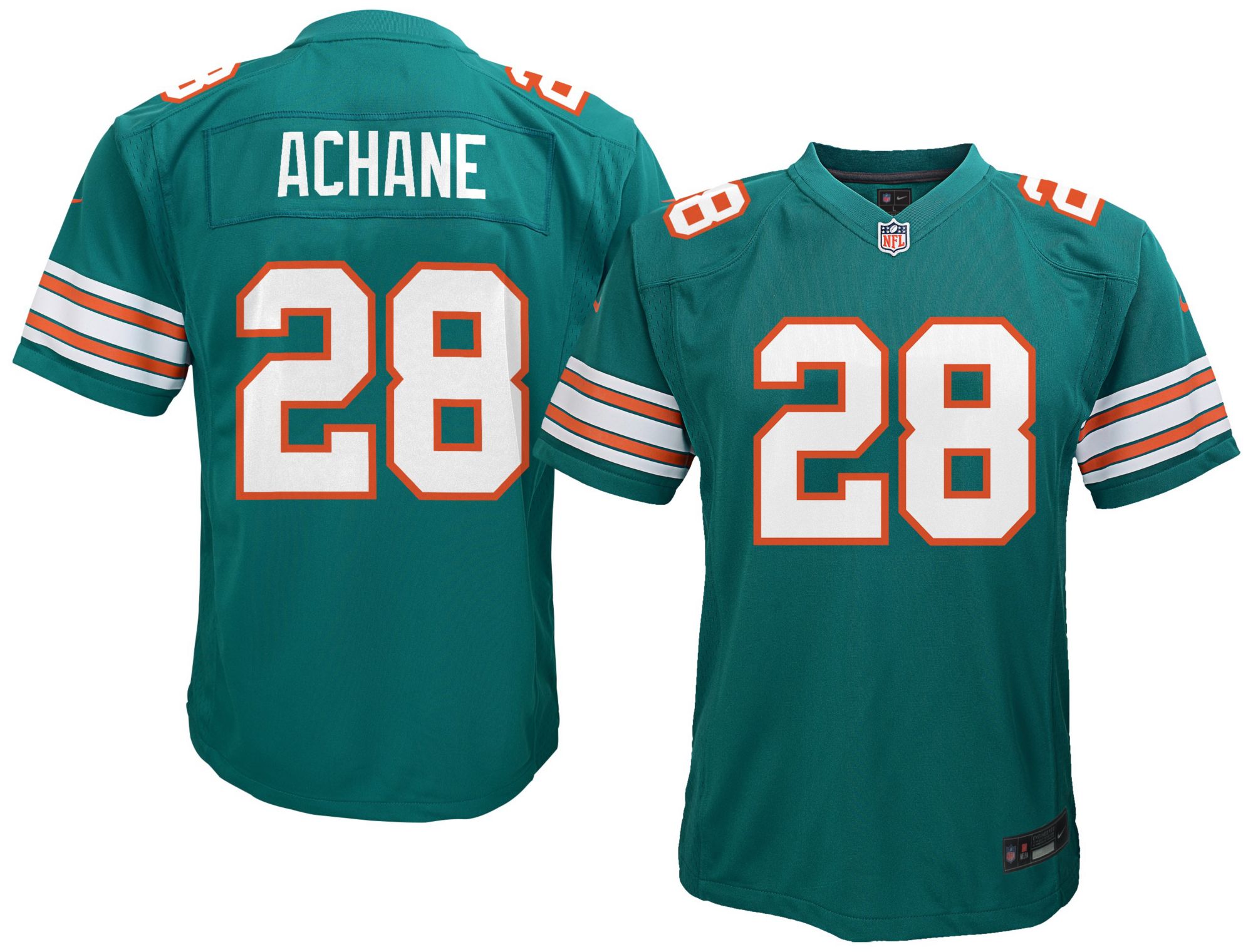 Nike Youth Miami Dolphins DeVon Achane #28 Turbo Green Alternate Game Jersey