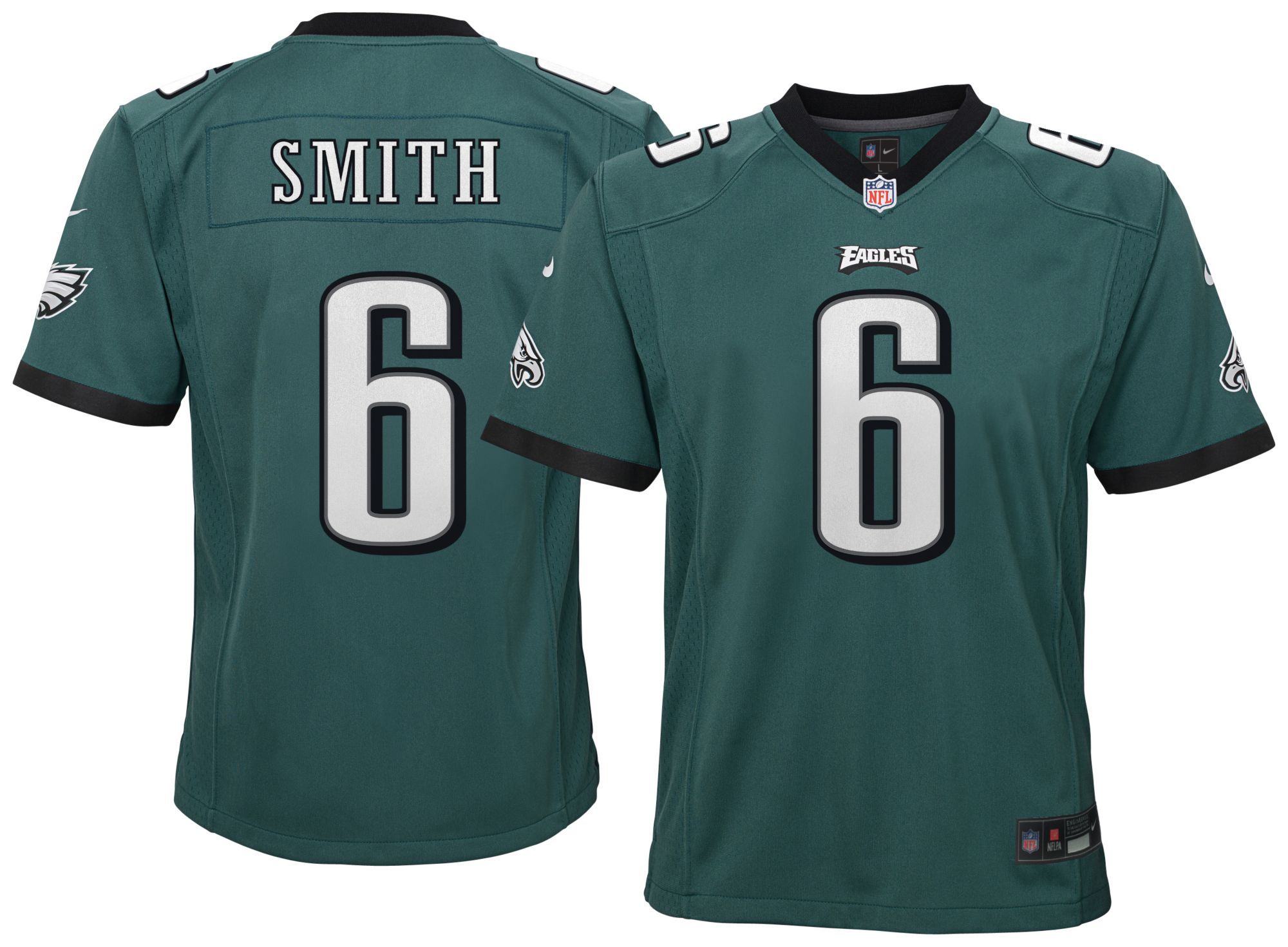 Nike Youth Philadelphia Eagles Devonta Smith #6 Sport Teal Home Game Jersey