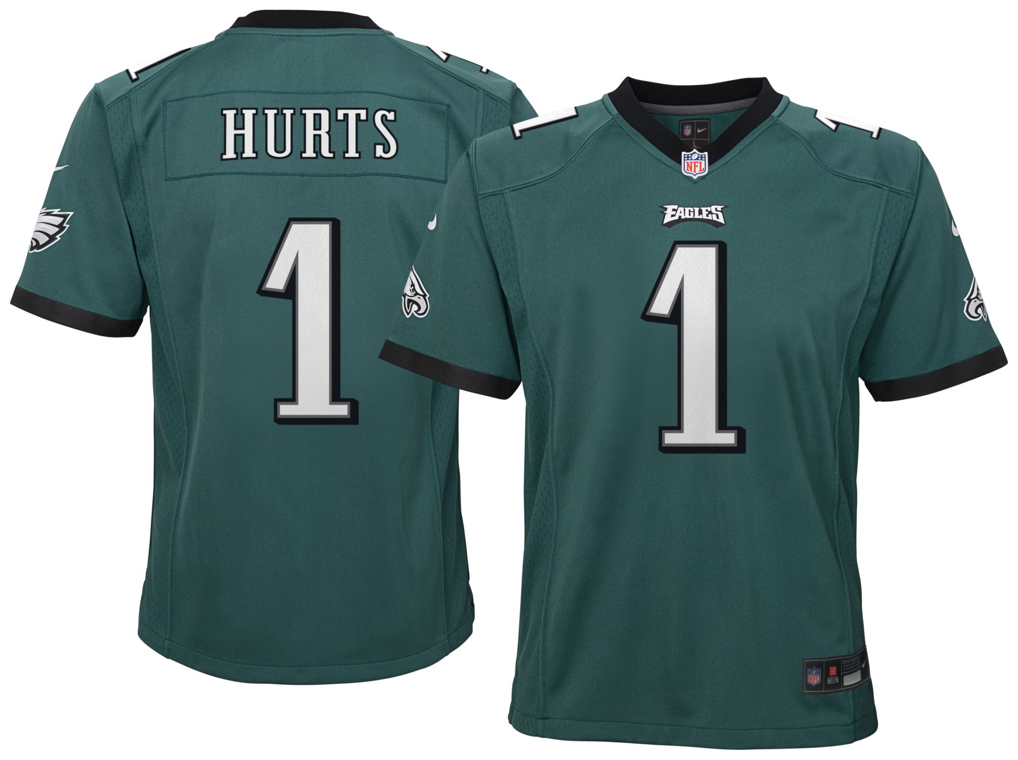 Nike Youth Philadelphia Eagles Jalen Hurts #1 Sport Teal Home Game Jersey