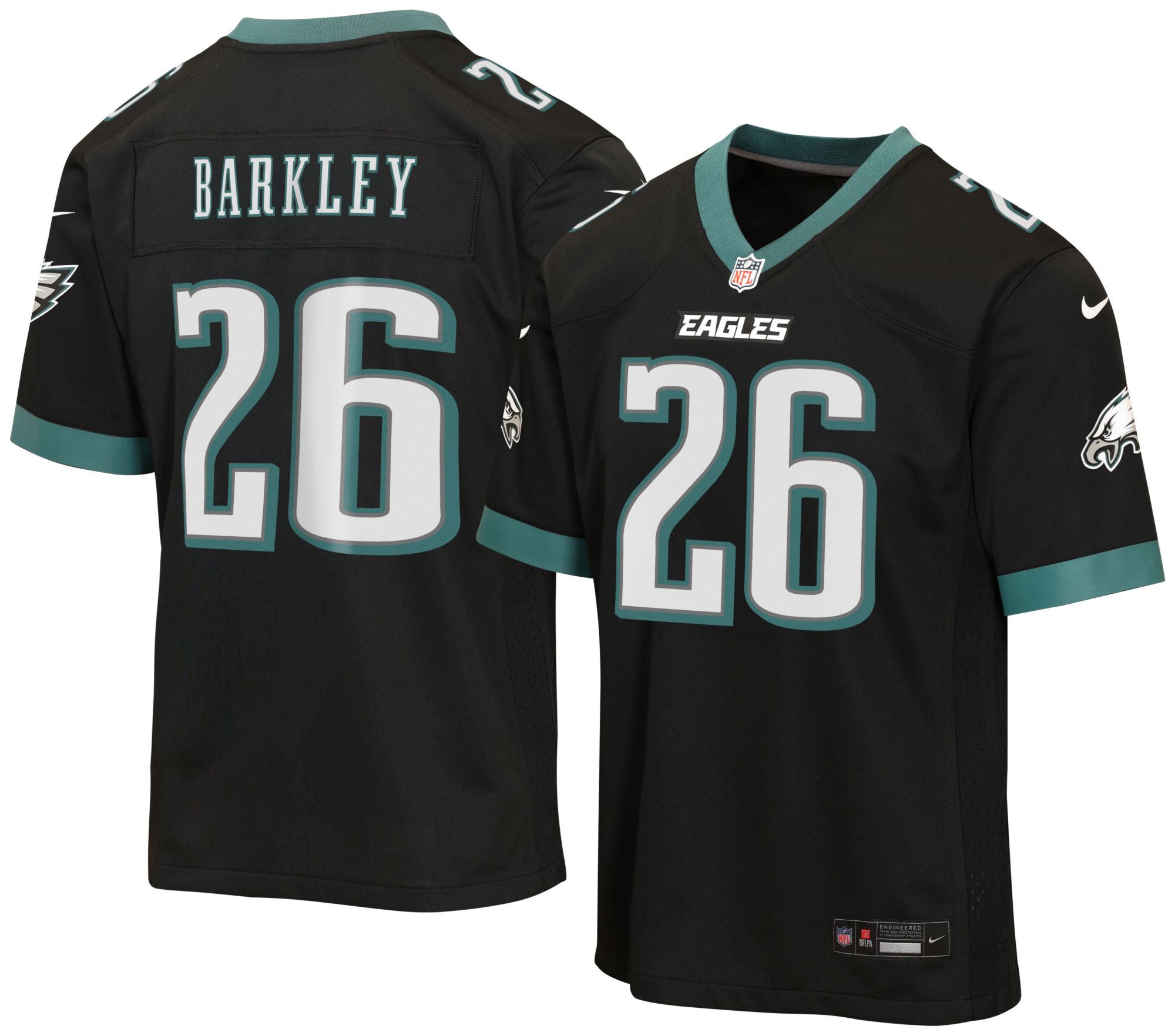 Nike Youth Philadelphia Eagles Saquon Barkley #26 Black Alternate Game Jersey