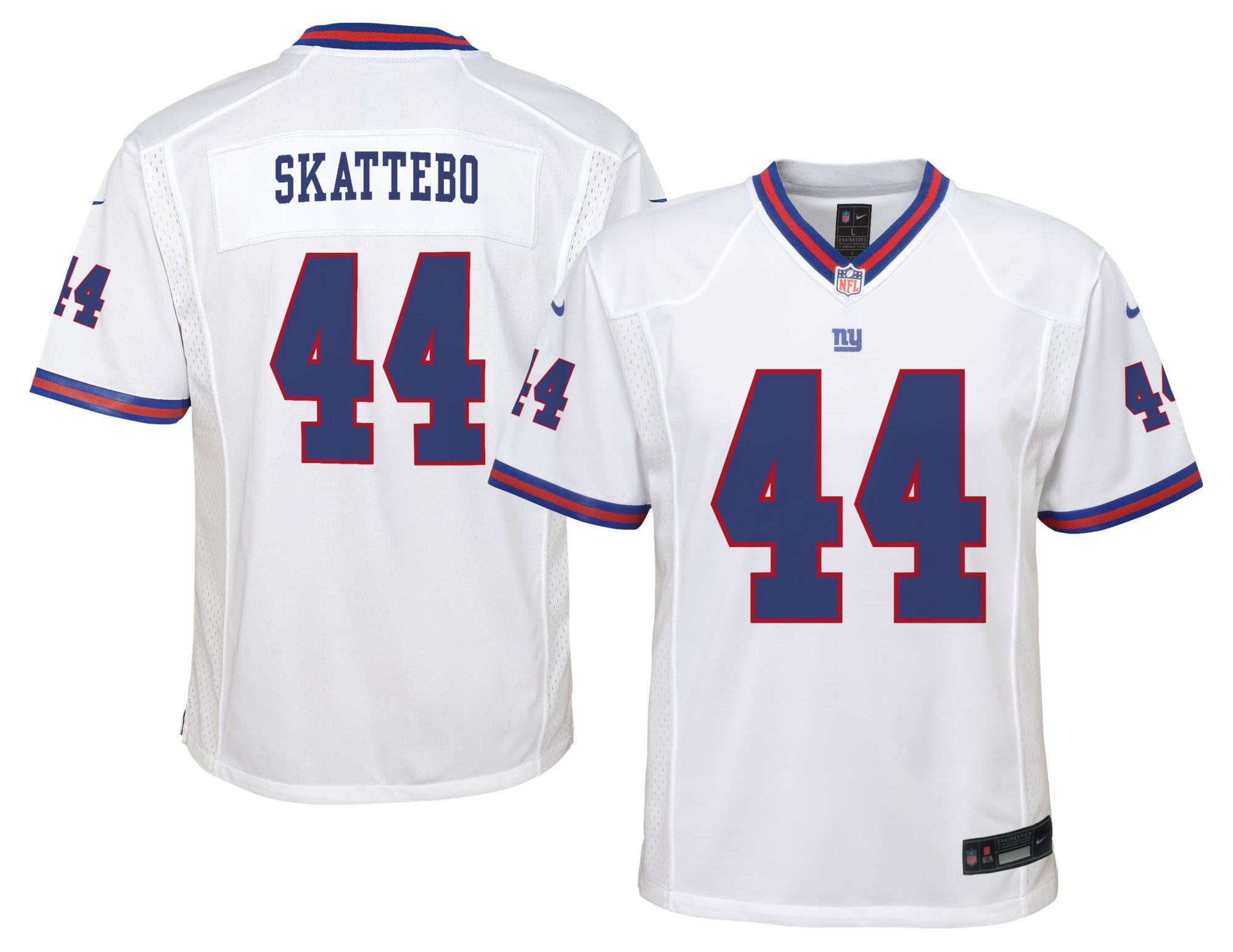 Nike Youth New York Giants Cam Skattebo #44 White Alternate Game Jersey