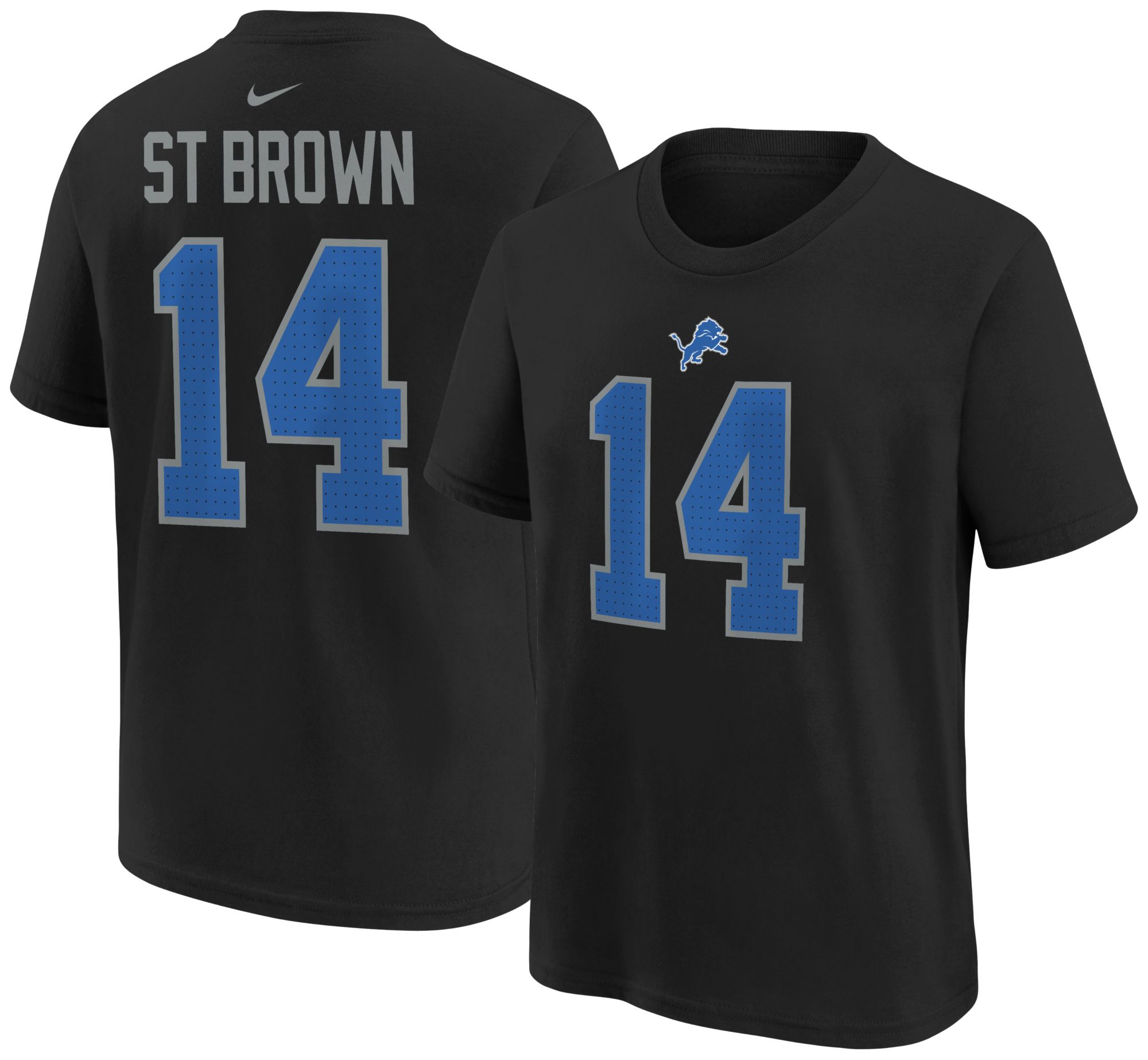 Nike Youth Detroit Lions Amon-Ra St. Brown Black T-Shirt