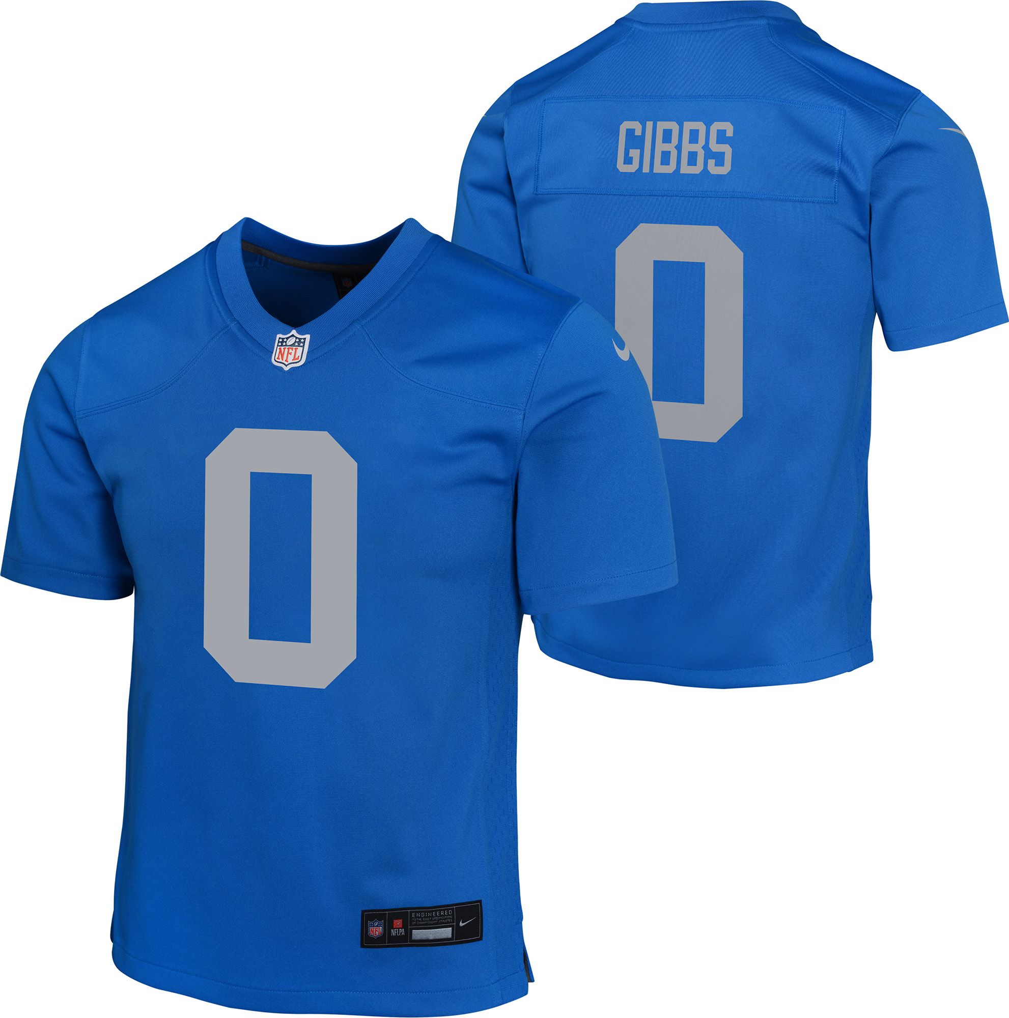 Nike Youth Detroit Lions Jahmyr Gibbs #0 Blue Spark Alternate Game Jersey