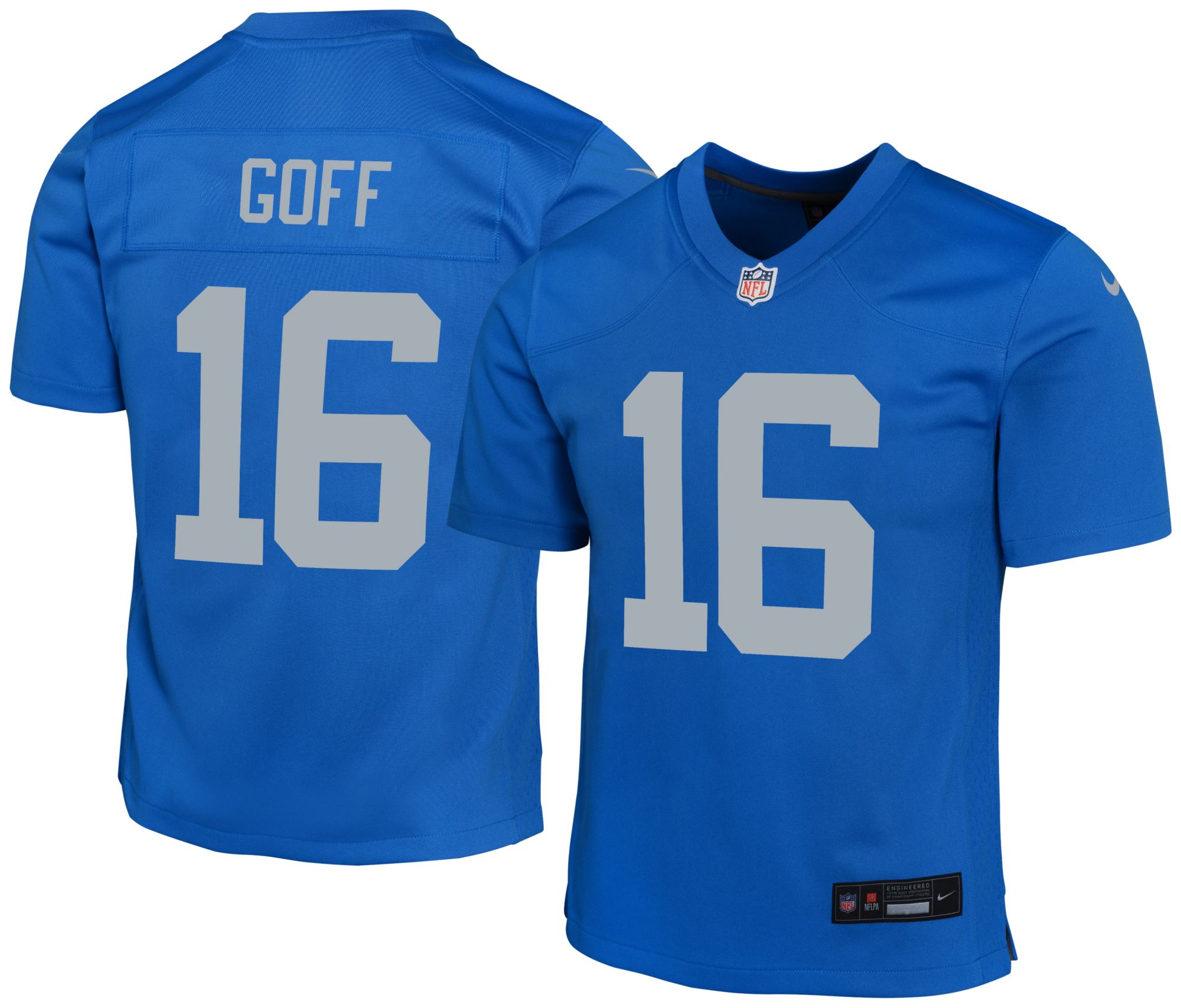 Nike Youth Detroit Lions Jared Goff #16 Blue Spark Alternate Game Jersey