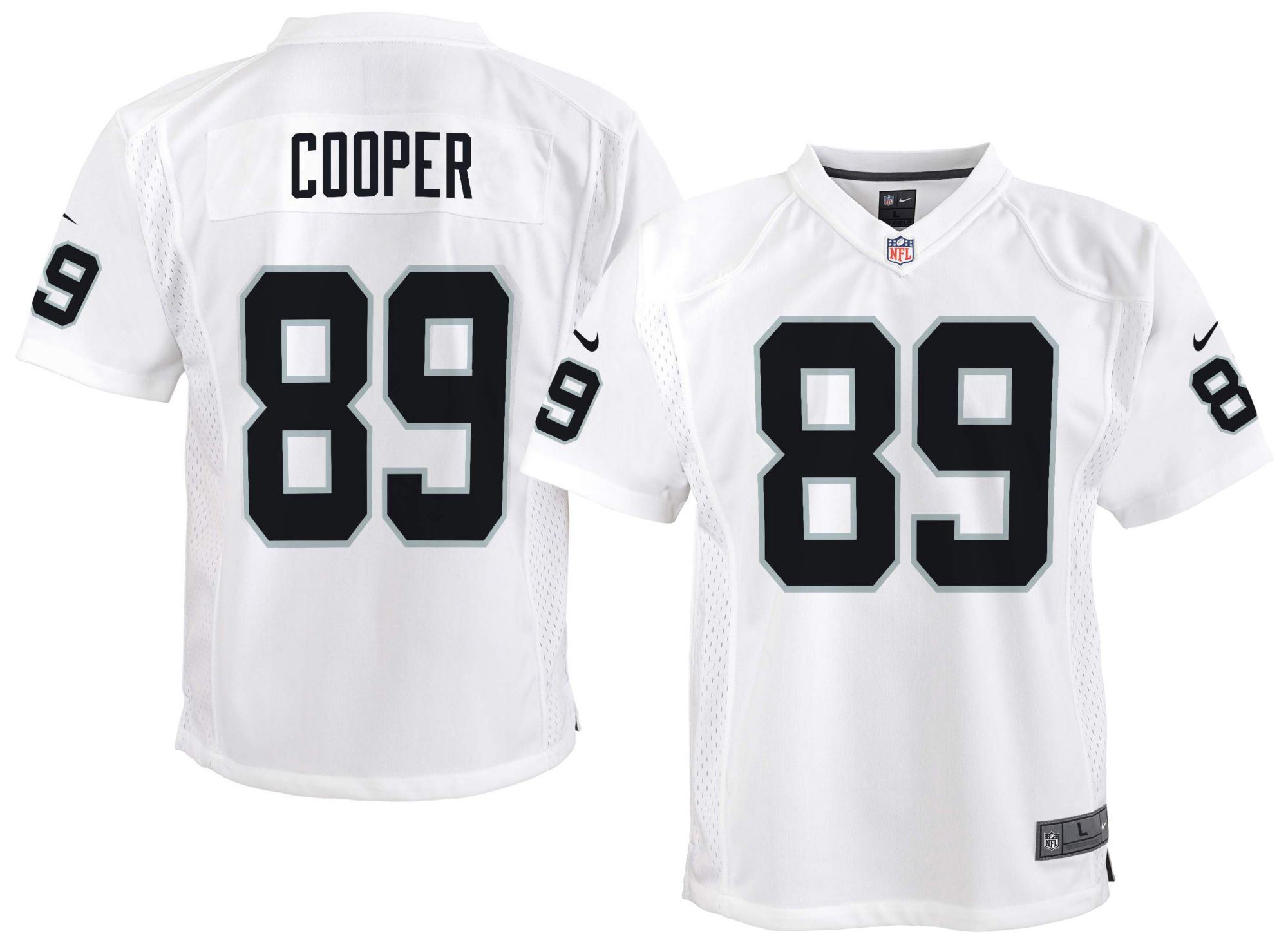 Nike Youth Las Vegas Raiders Brock Bowers #89 White Road Game Jersey