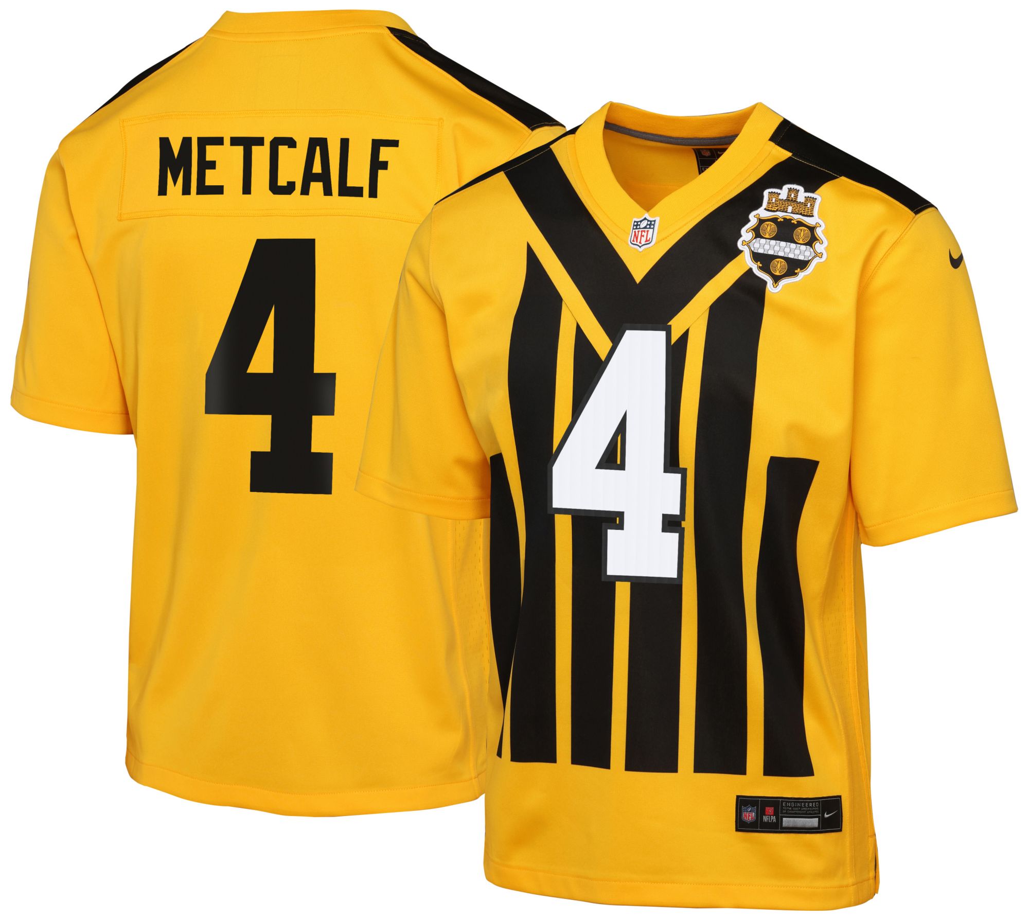 Nike Youth Pittsburgh Steelers D.K. Metcalf #4 Gold Alternate Game Jersey