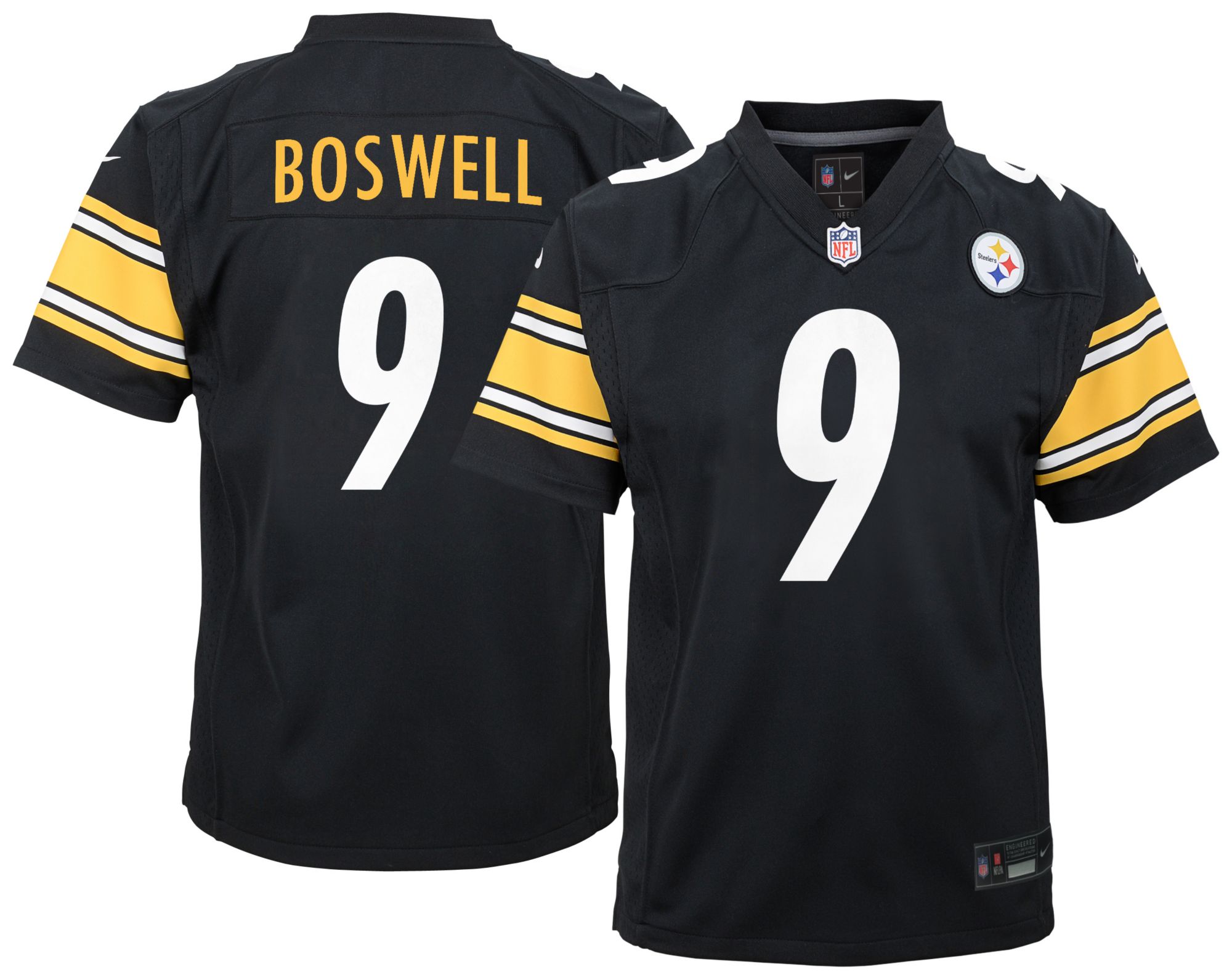 Nike Youth Pittsburgh Steelers Chris Boswell #9 Black Home Game Jersey