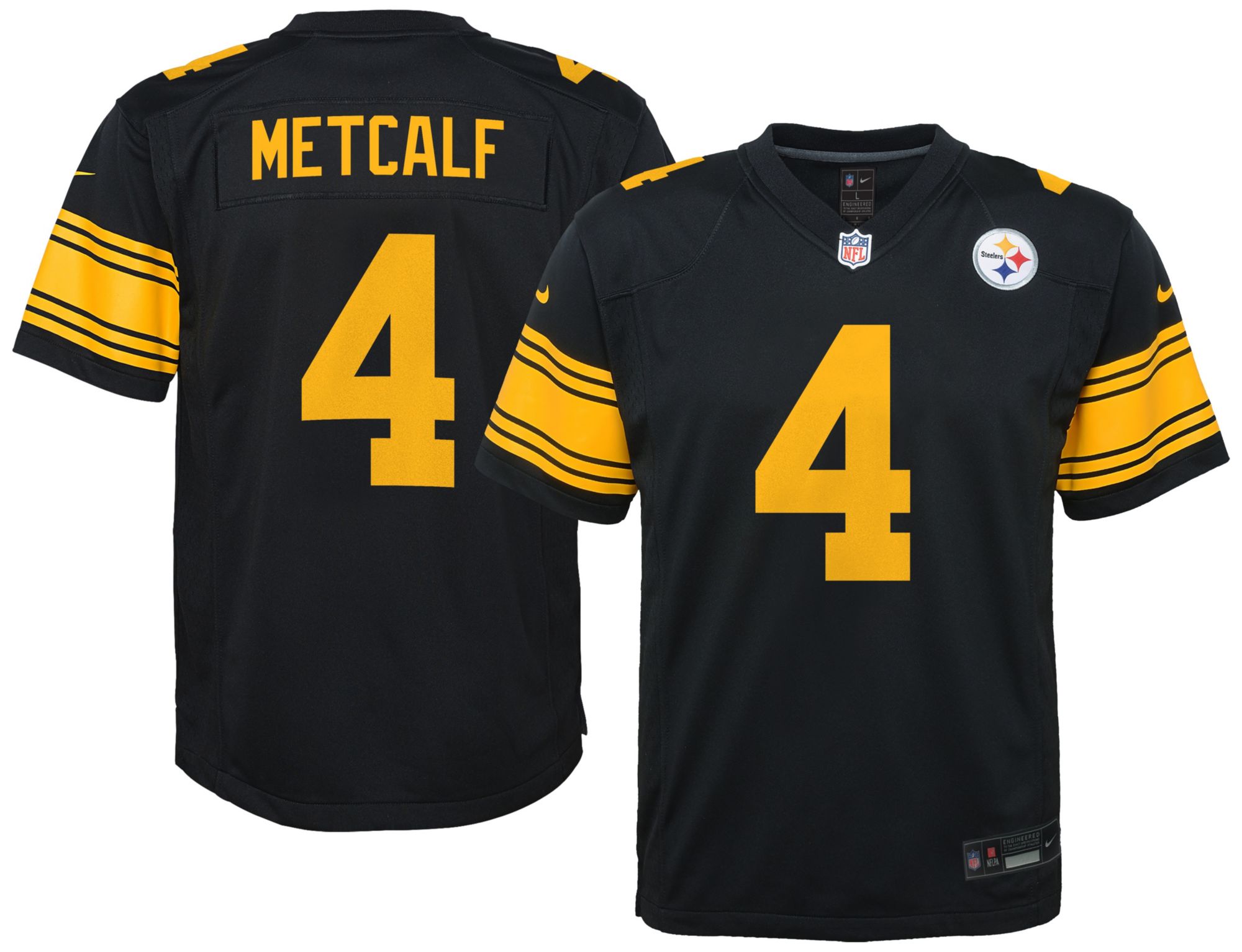 Nike Youth Pittsburgh Steelers D.K. Metcalf #4 Black Alternate Game Jersey