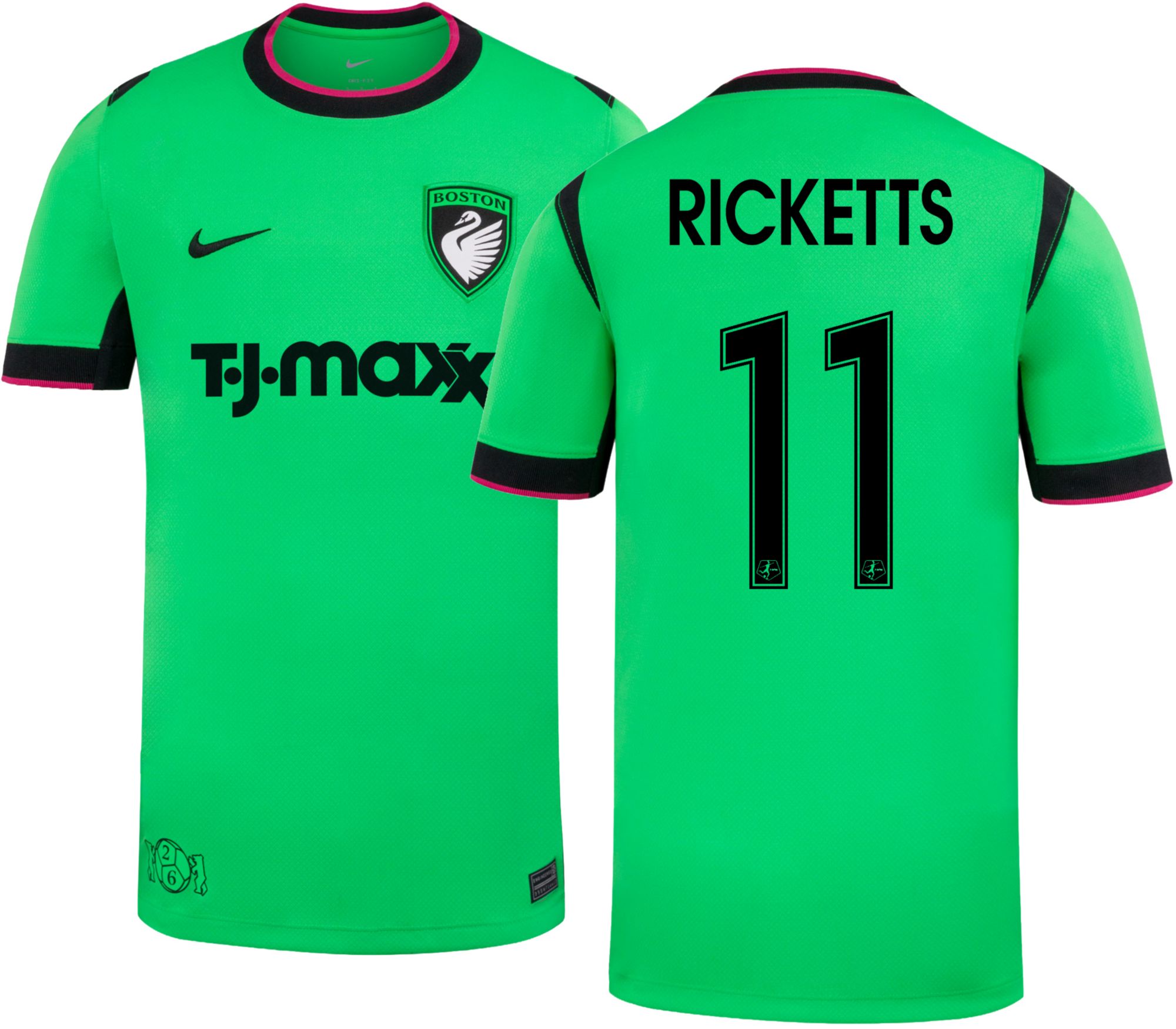Nike Youth Boston Legacy FC 2026 Chloe Ricketts #11 Green Replica Home Jersey